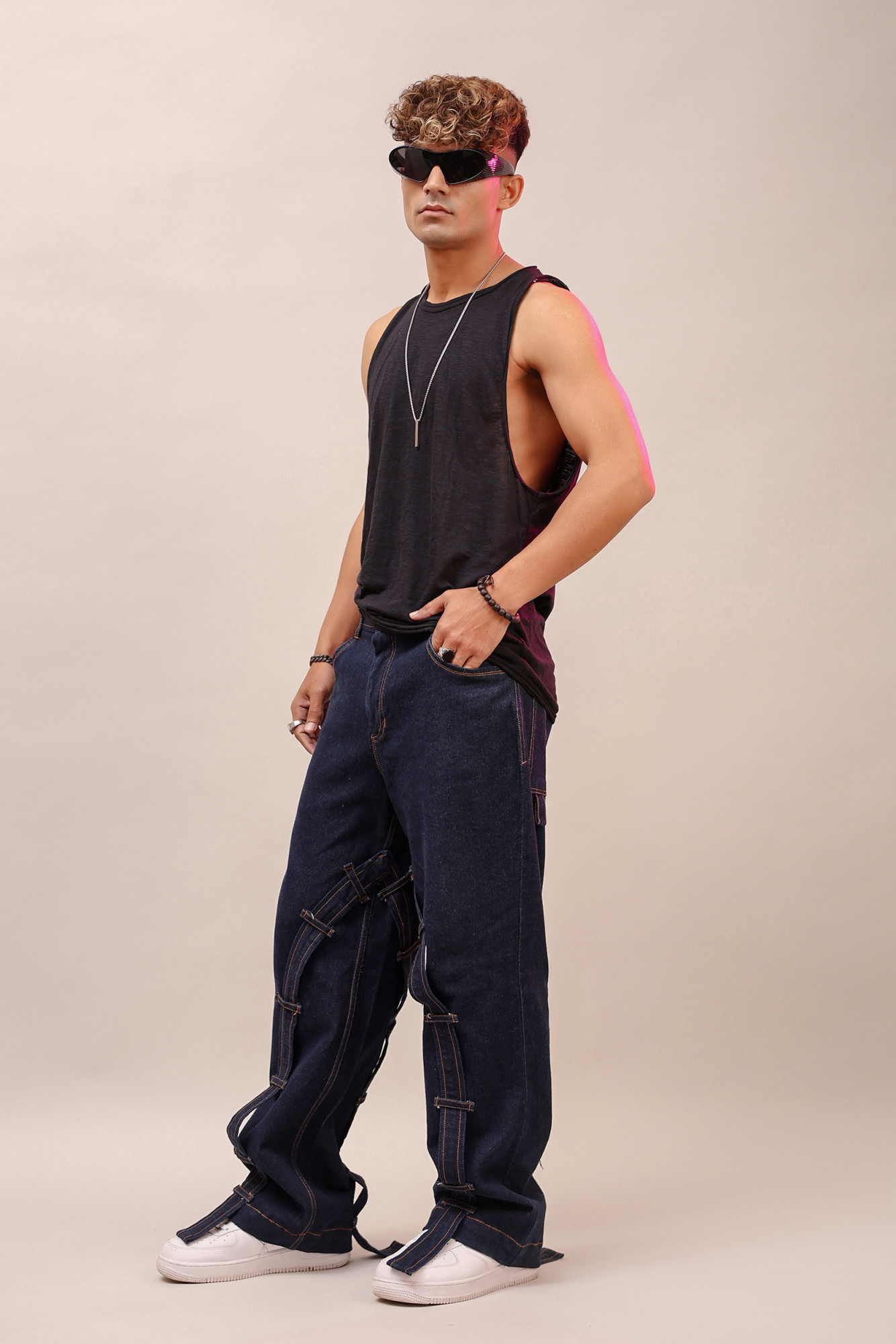 Snake Laced Baggy Jeans