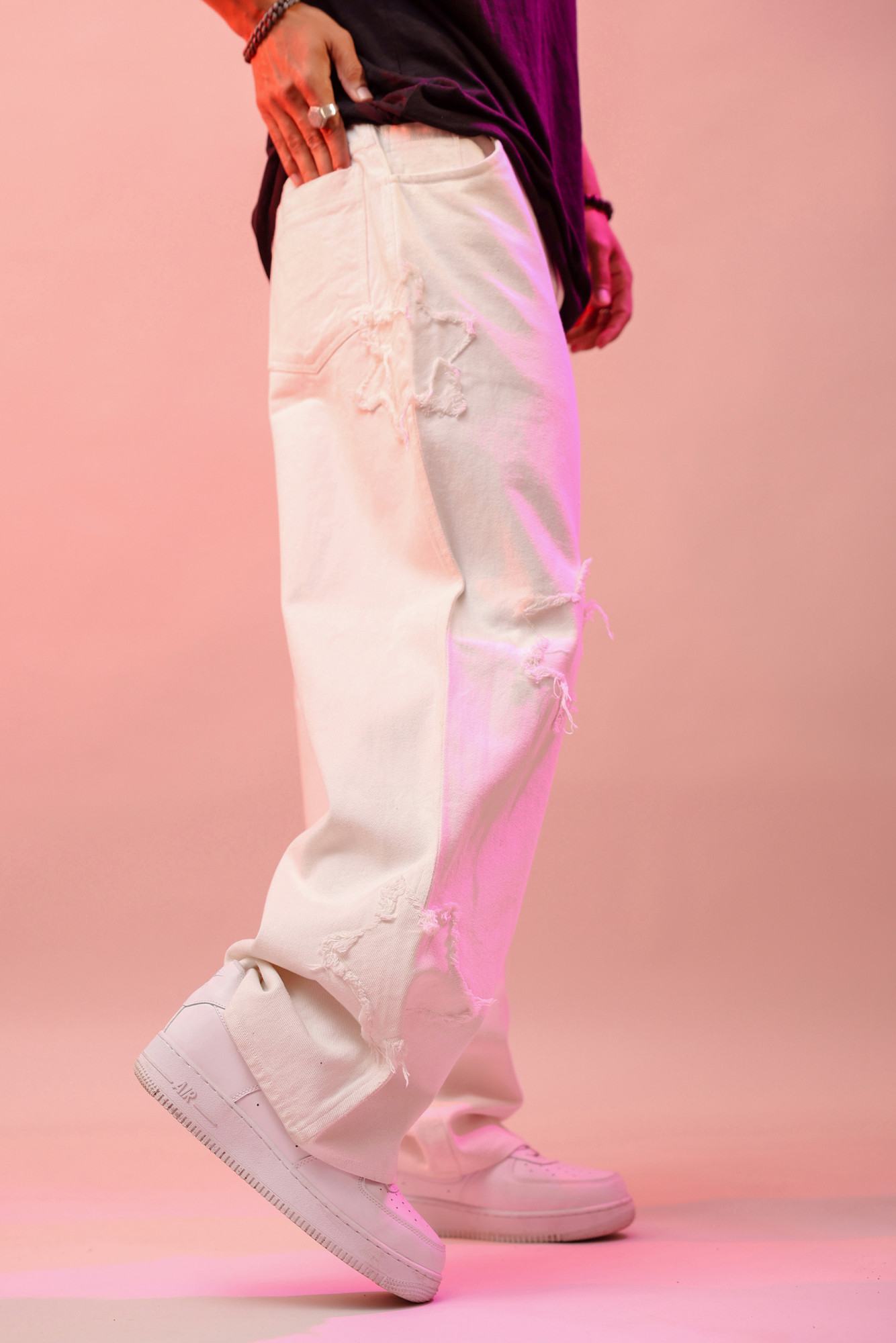 Star Patch Baggy Jeans