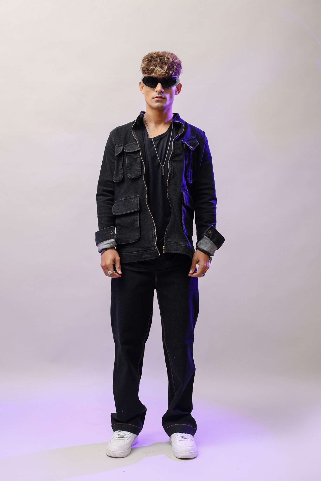 Rosso Black Denim jacket