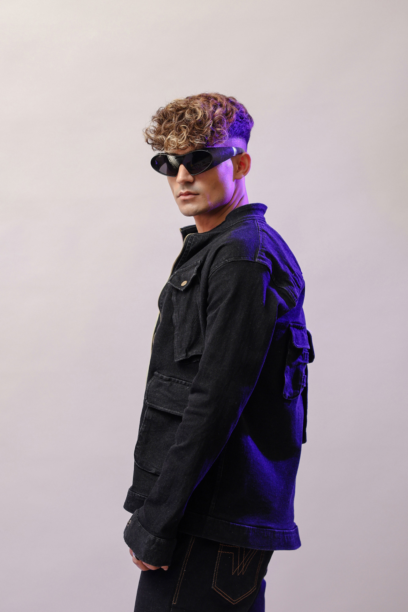 Rosso Black Denim jacket