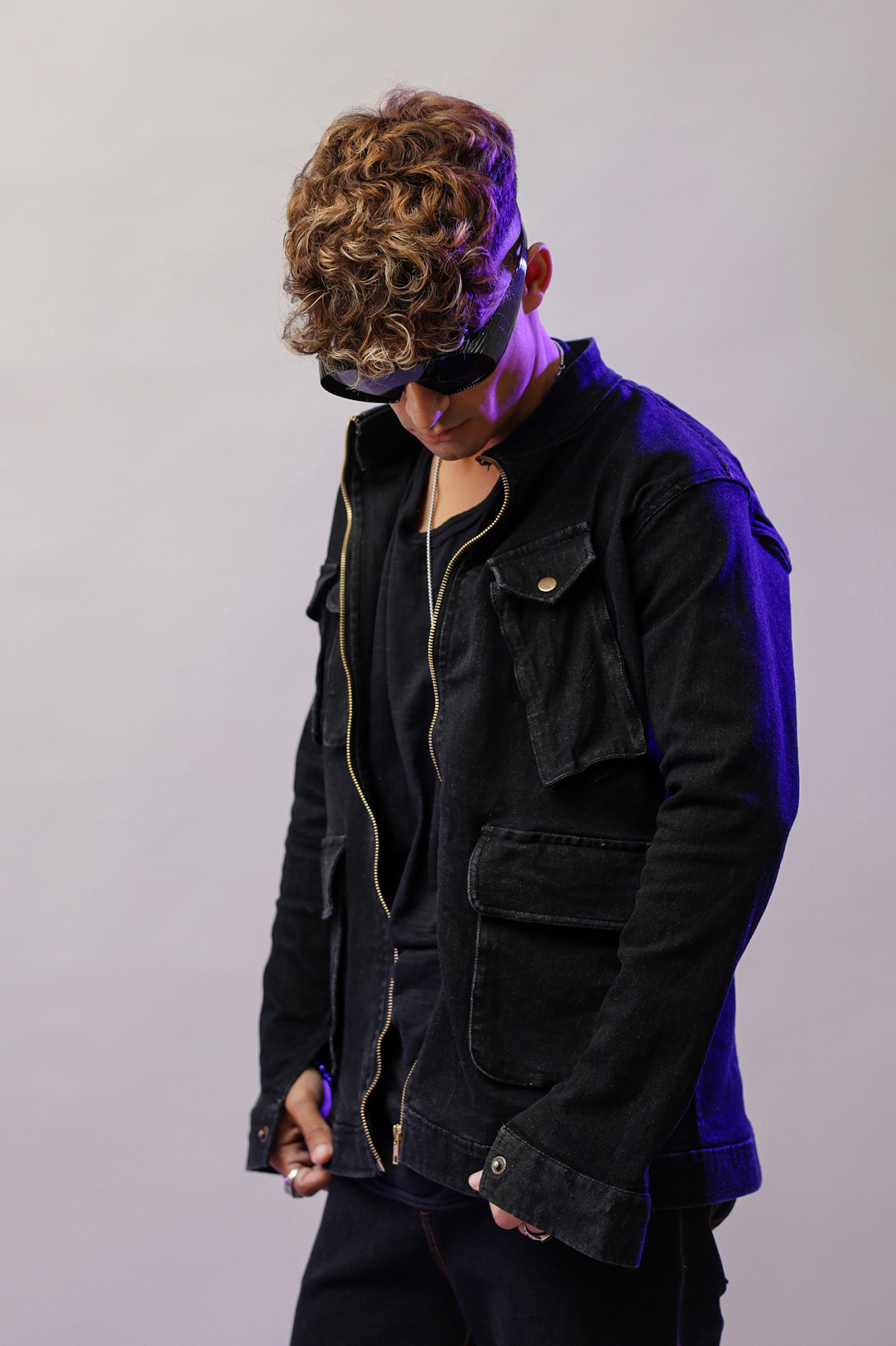 Rosso Black Denim jacket