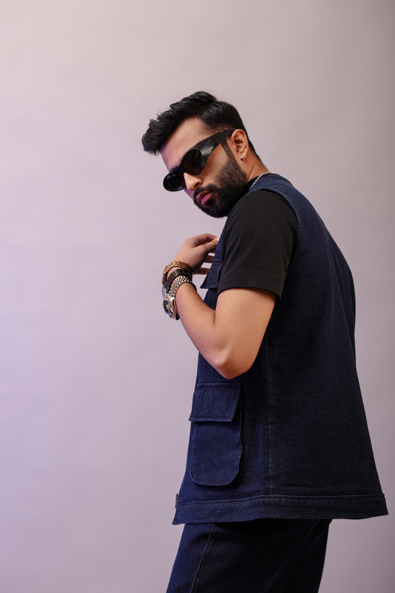 Off Sleeve Denim Jacket