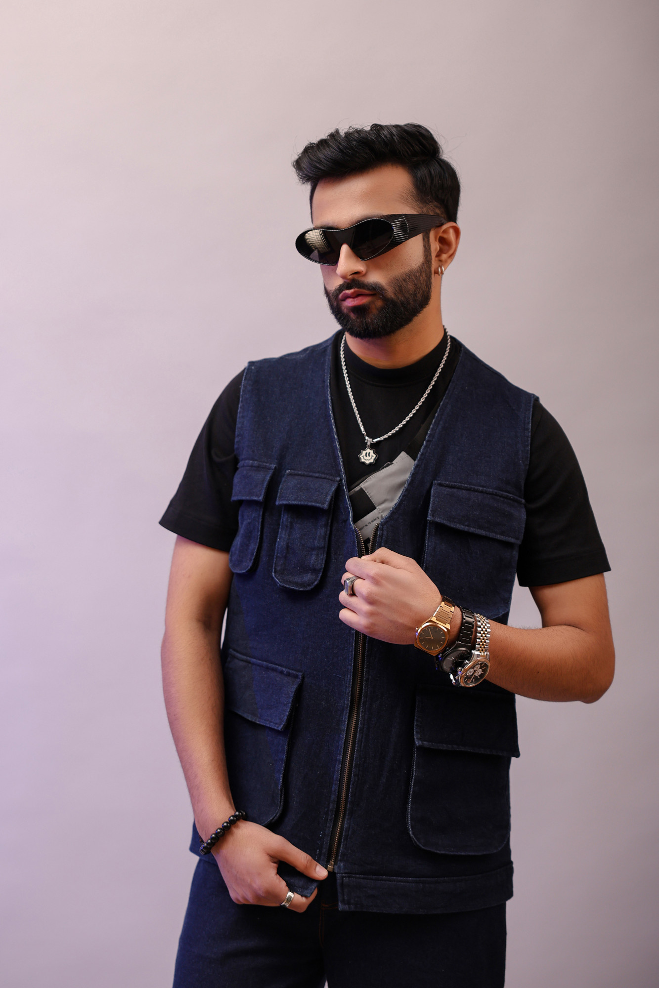 Off Sleeve Denim Jacket