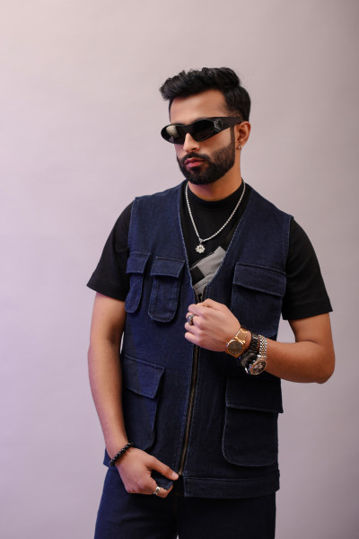 Off Sleeve Denim Jacket