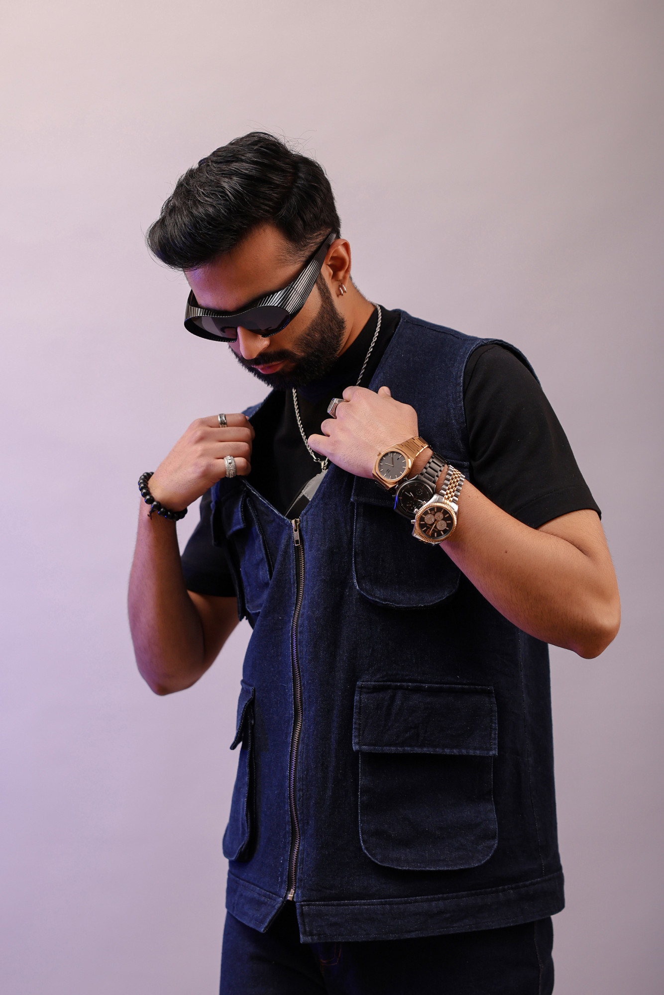 Off Sleeve Denim Jacket