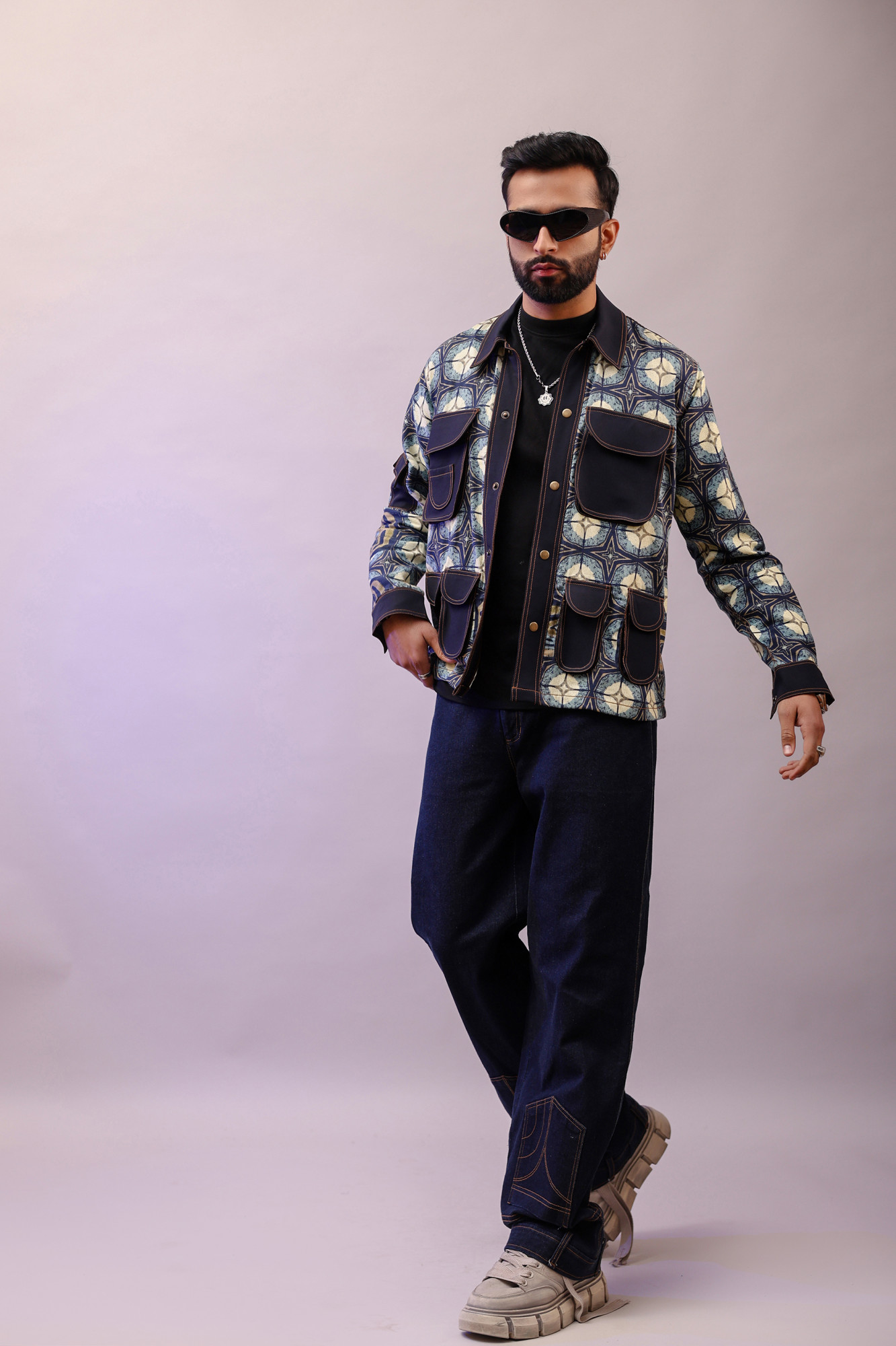 Printed Teri Shacket