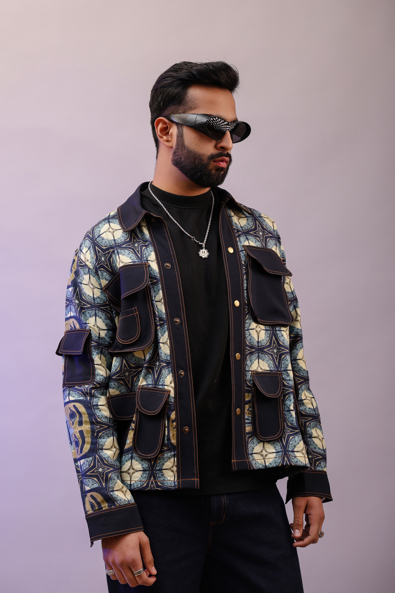 Printed Teri Shacket