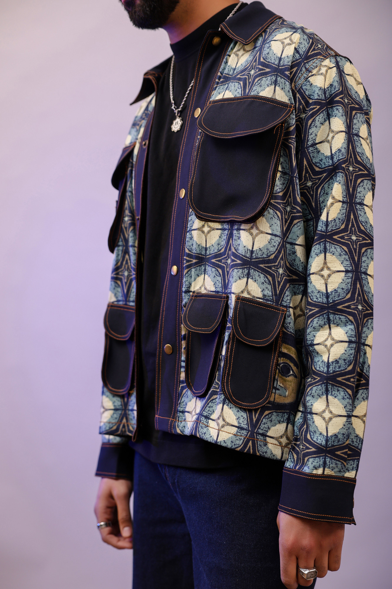 Printed Teri Shacket