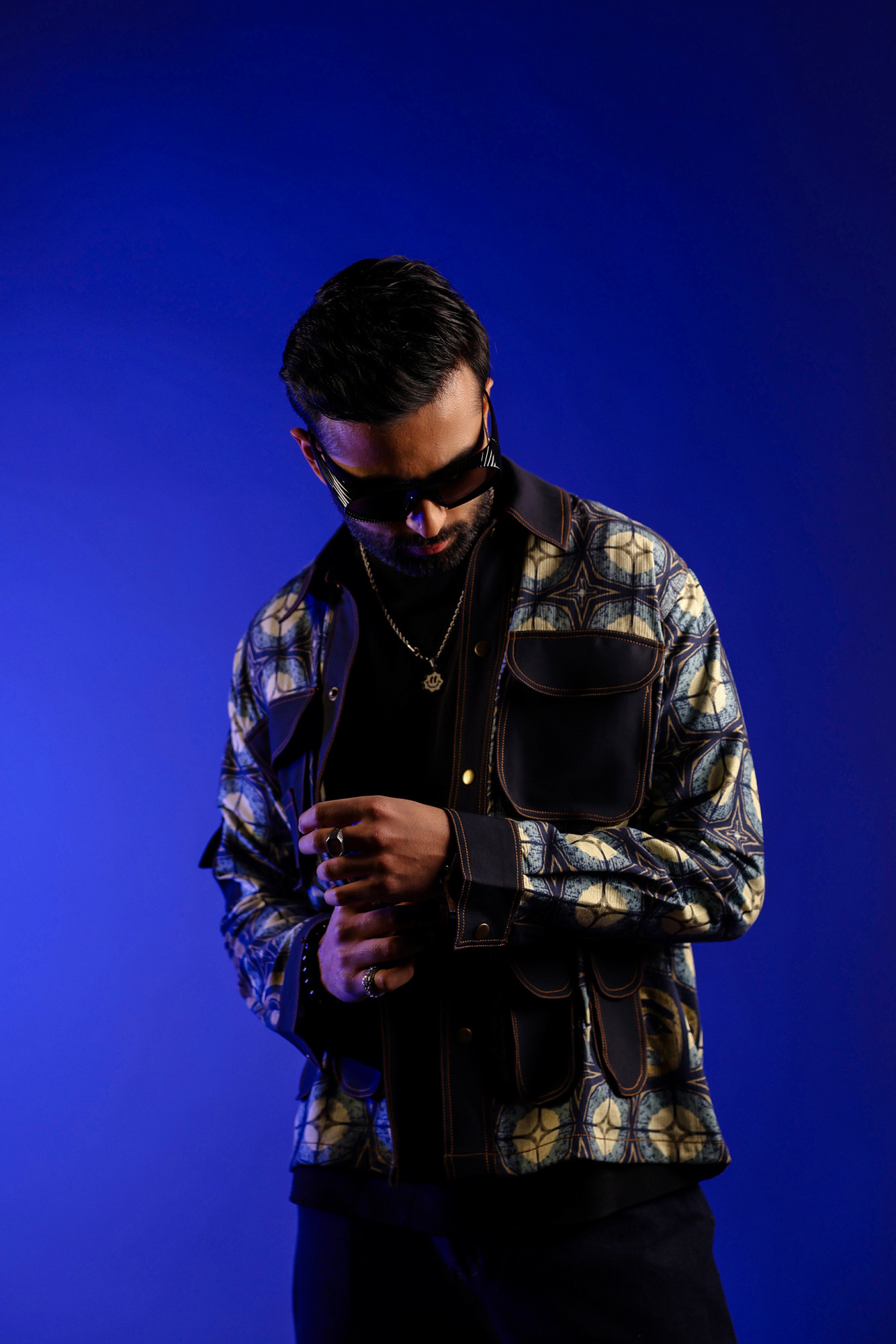 Printed Teri Shacket