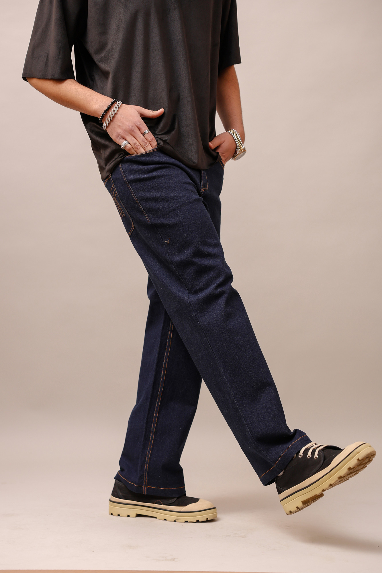 Wide Leg Jeans In Blue