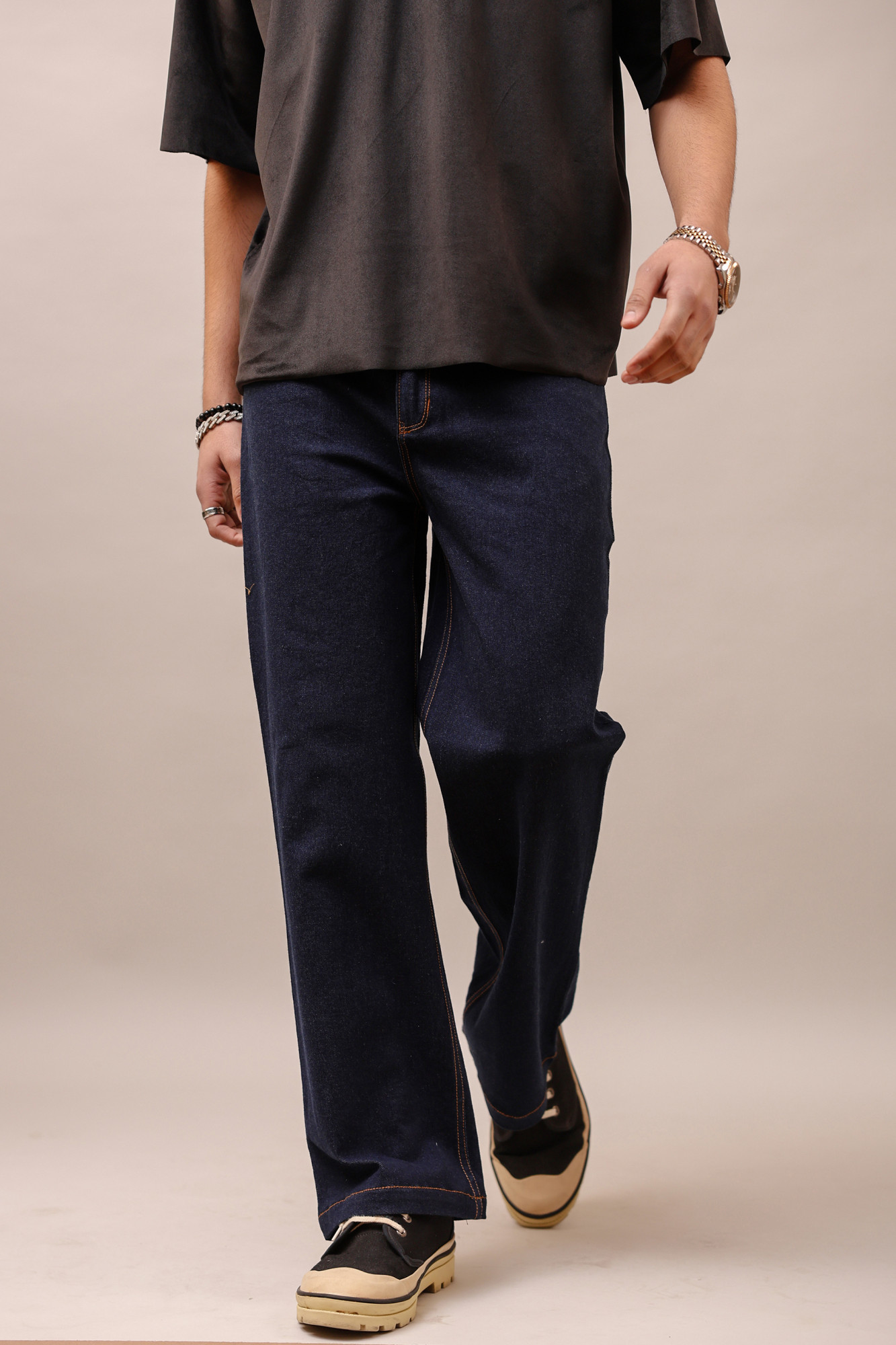 Wide Leg Jeans In Blue