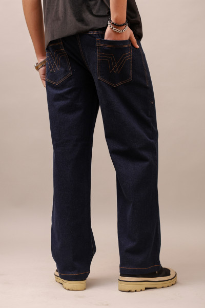Wide Leg Jeans In Blue