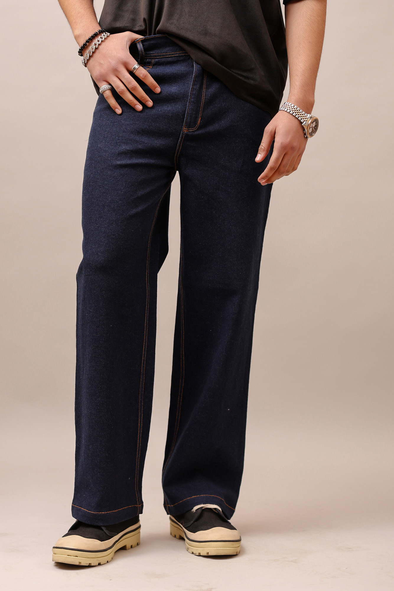 Wide Leg Jeans In Blue