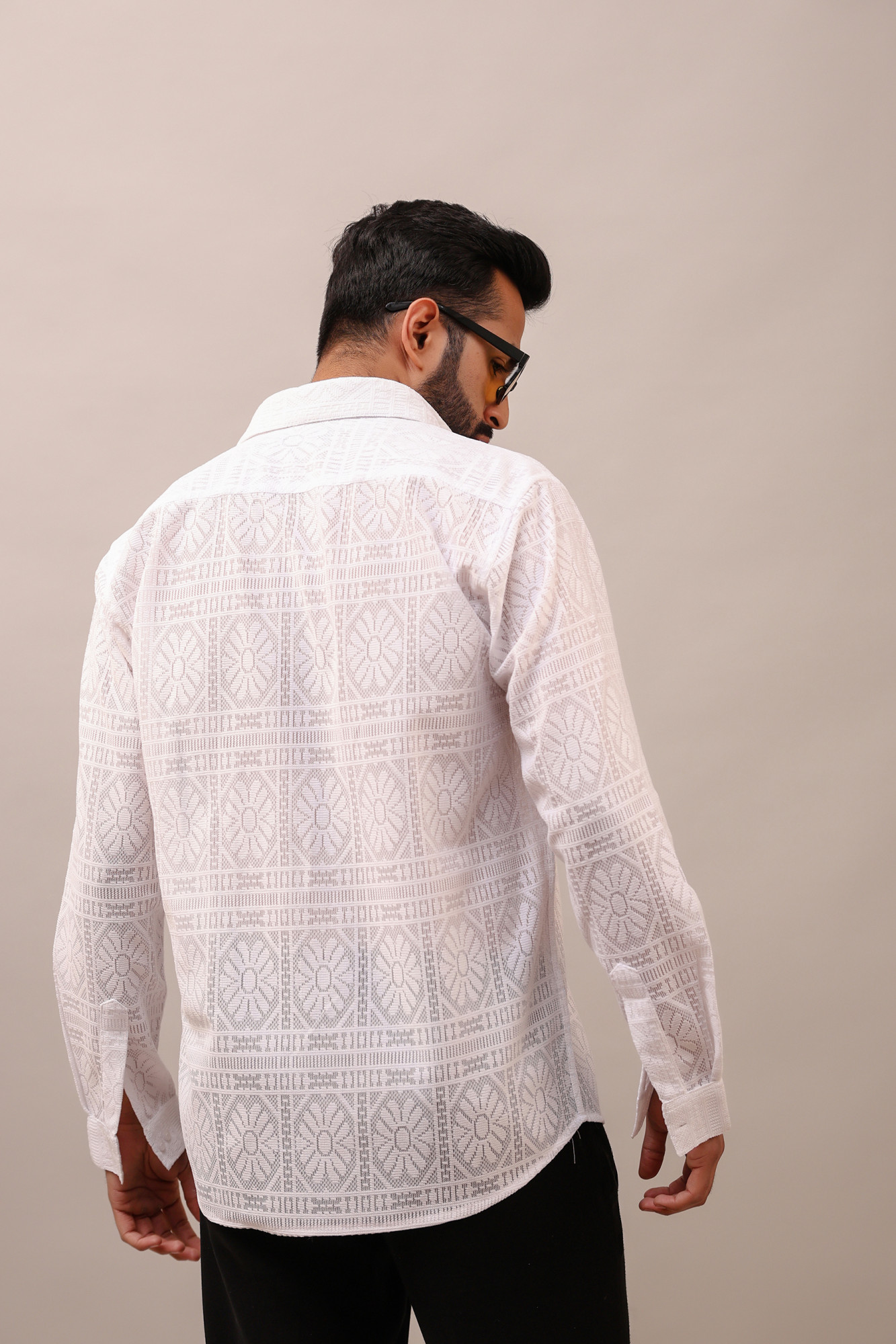 White Crochet Shirt