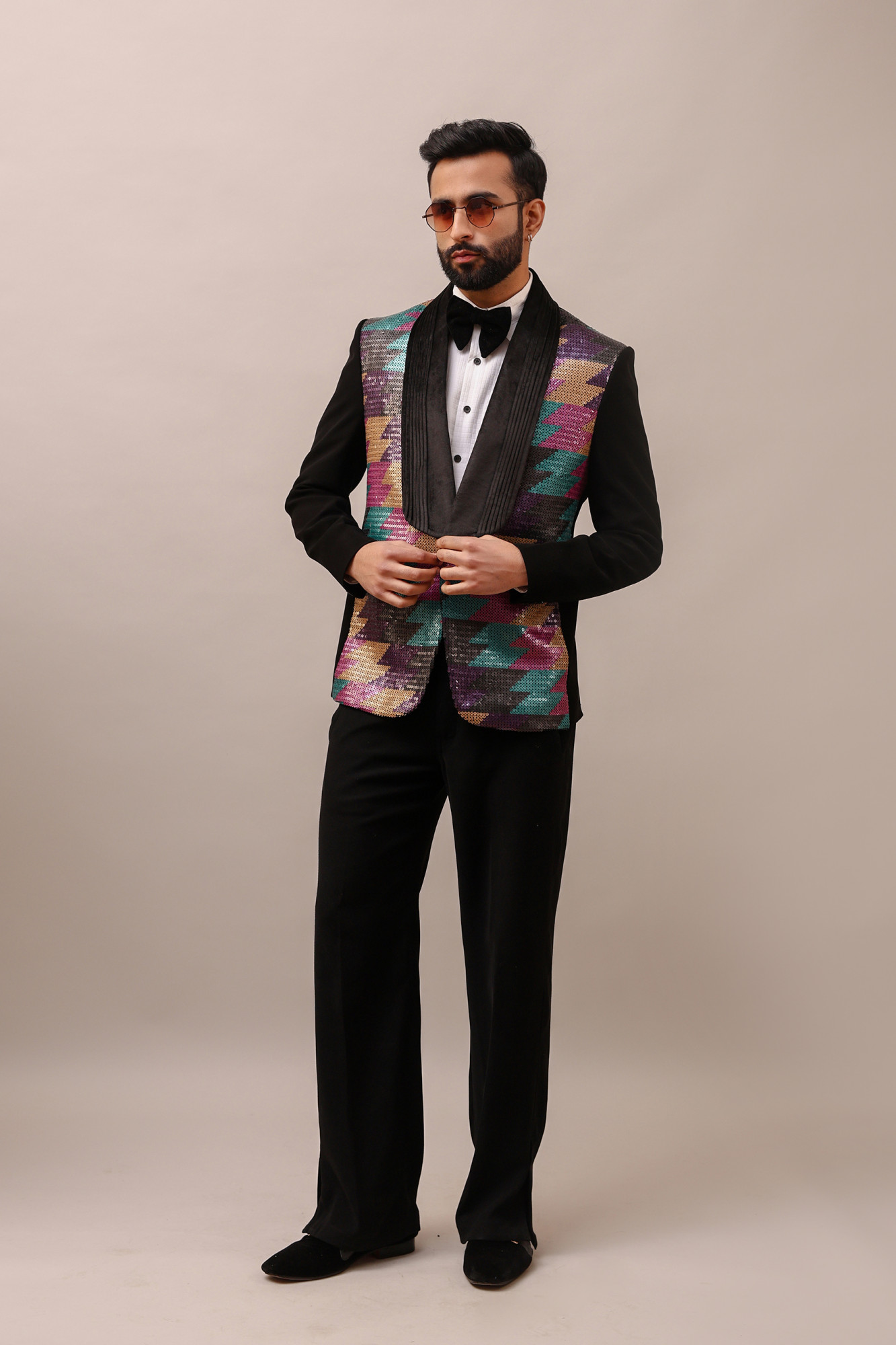 Multi Sequin Plated Blazer