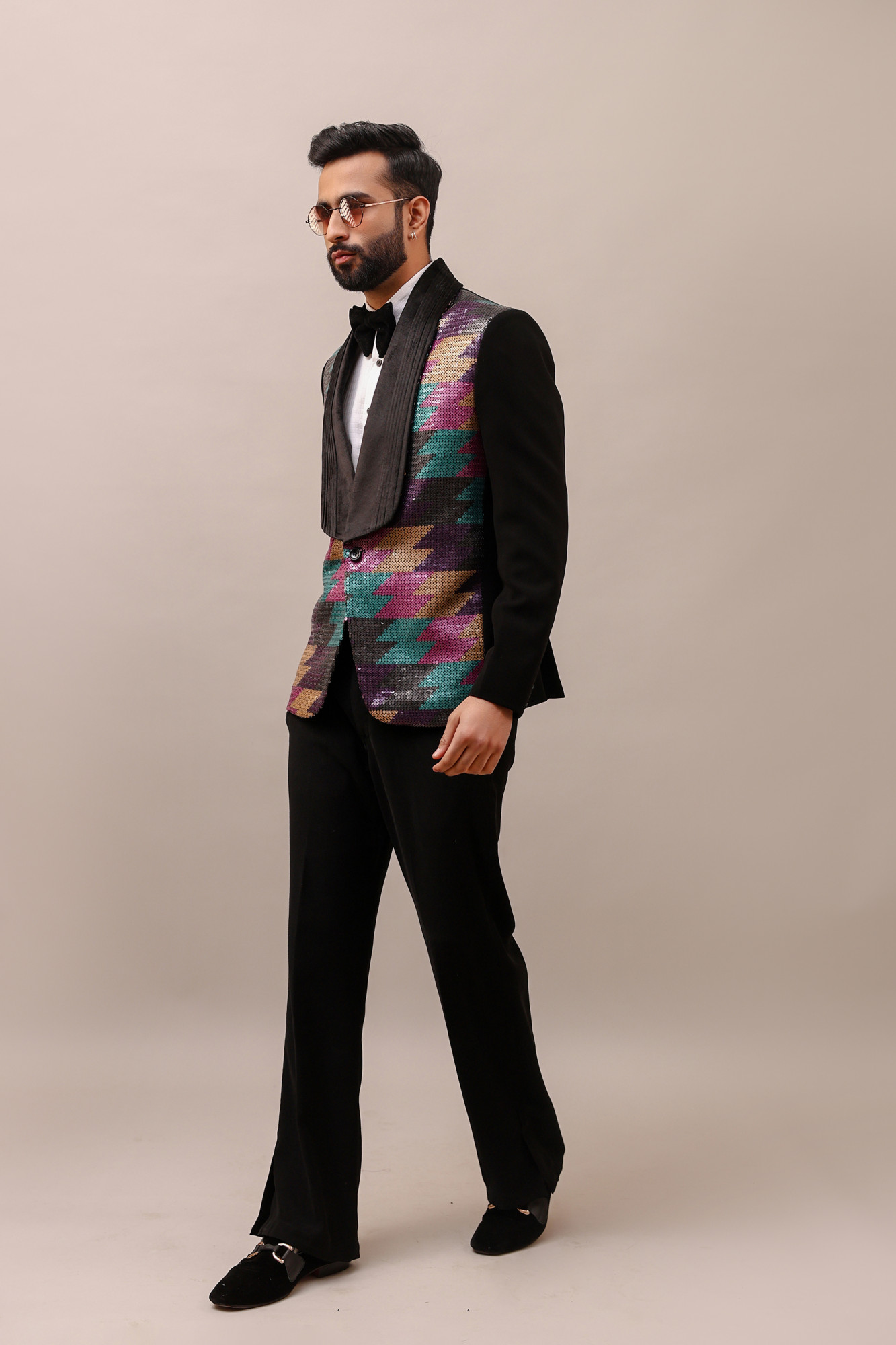 Multi Sequin Plated Blazer
