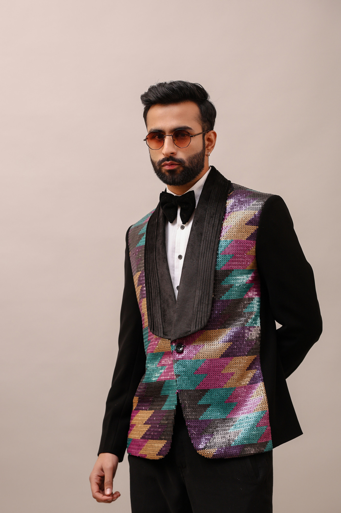 Multi Sequin Plated Blazer