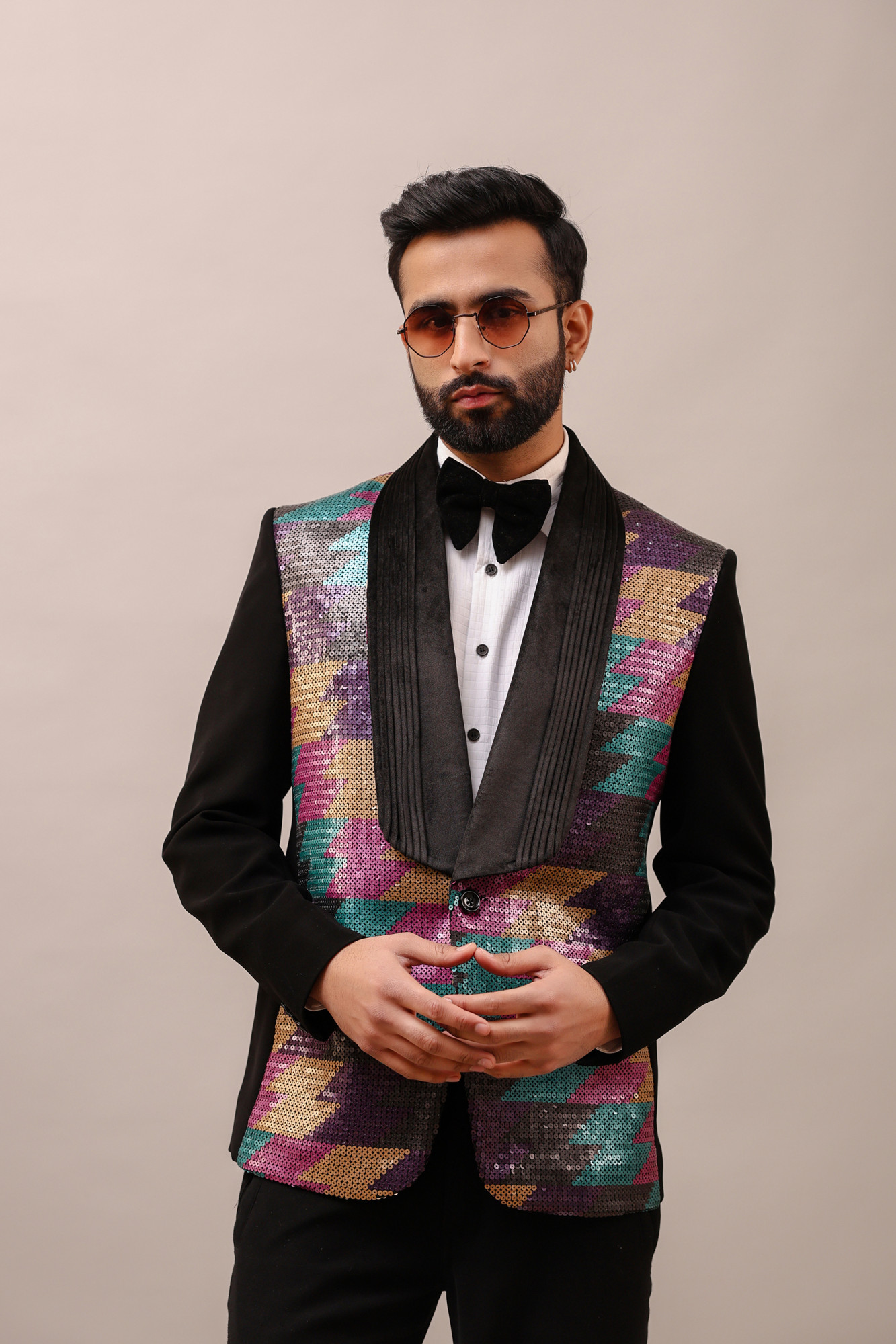 Multi Sequin Plated Blazer