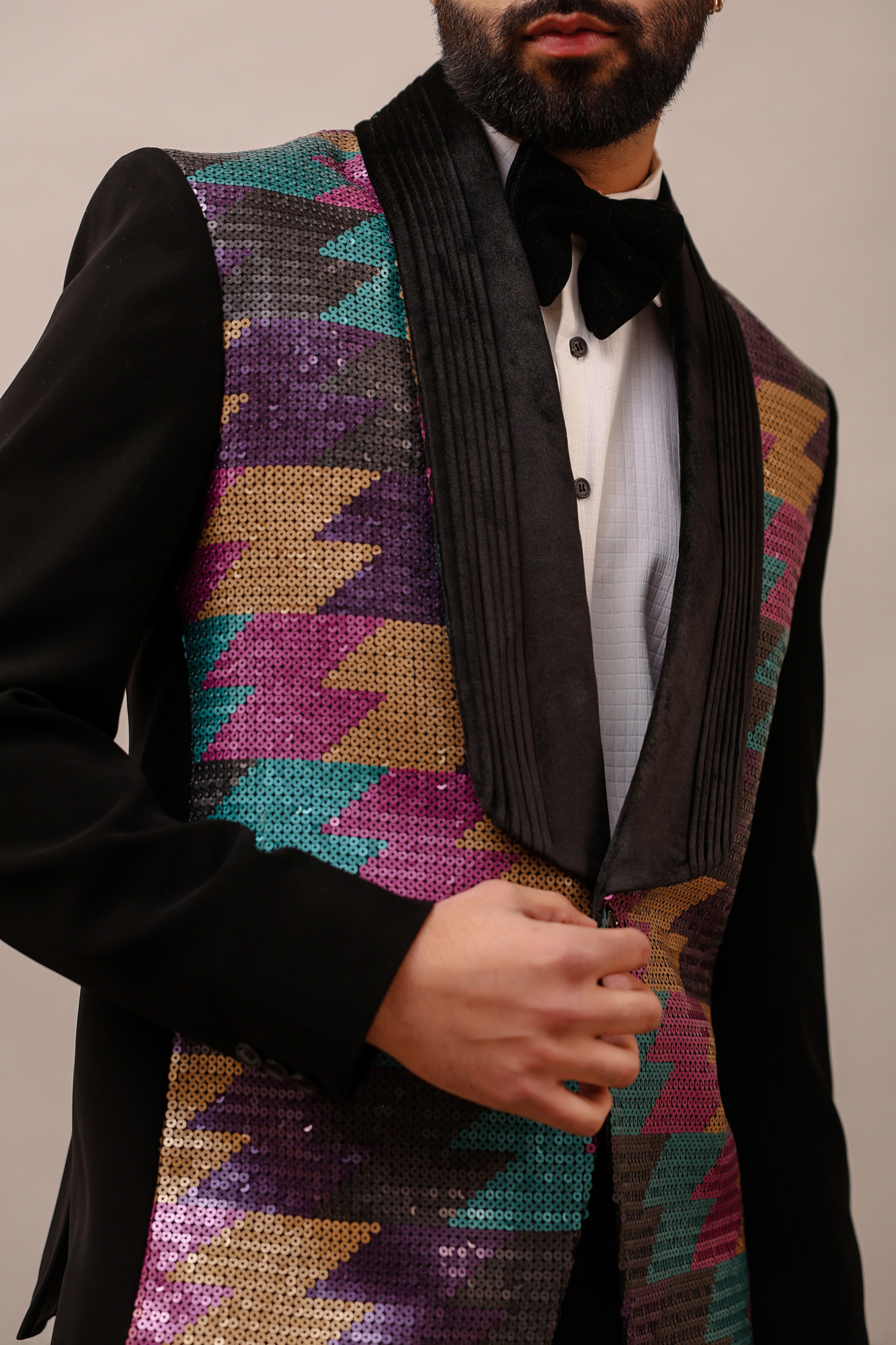 Multi Sequin Plated Blazer