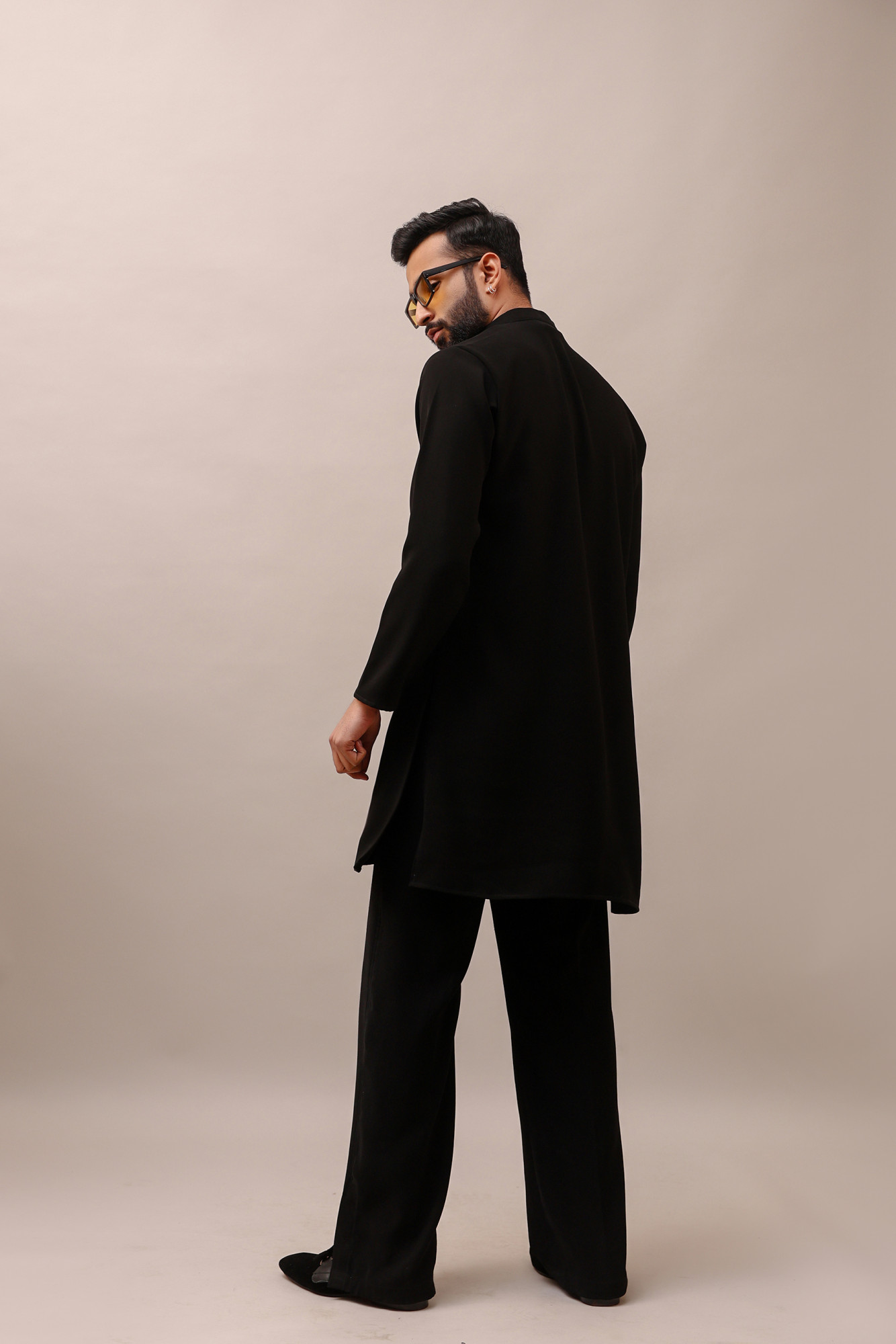 Zed Black Chained Kurta