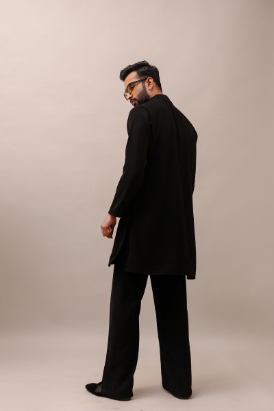 Zed Black Chained Kurta