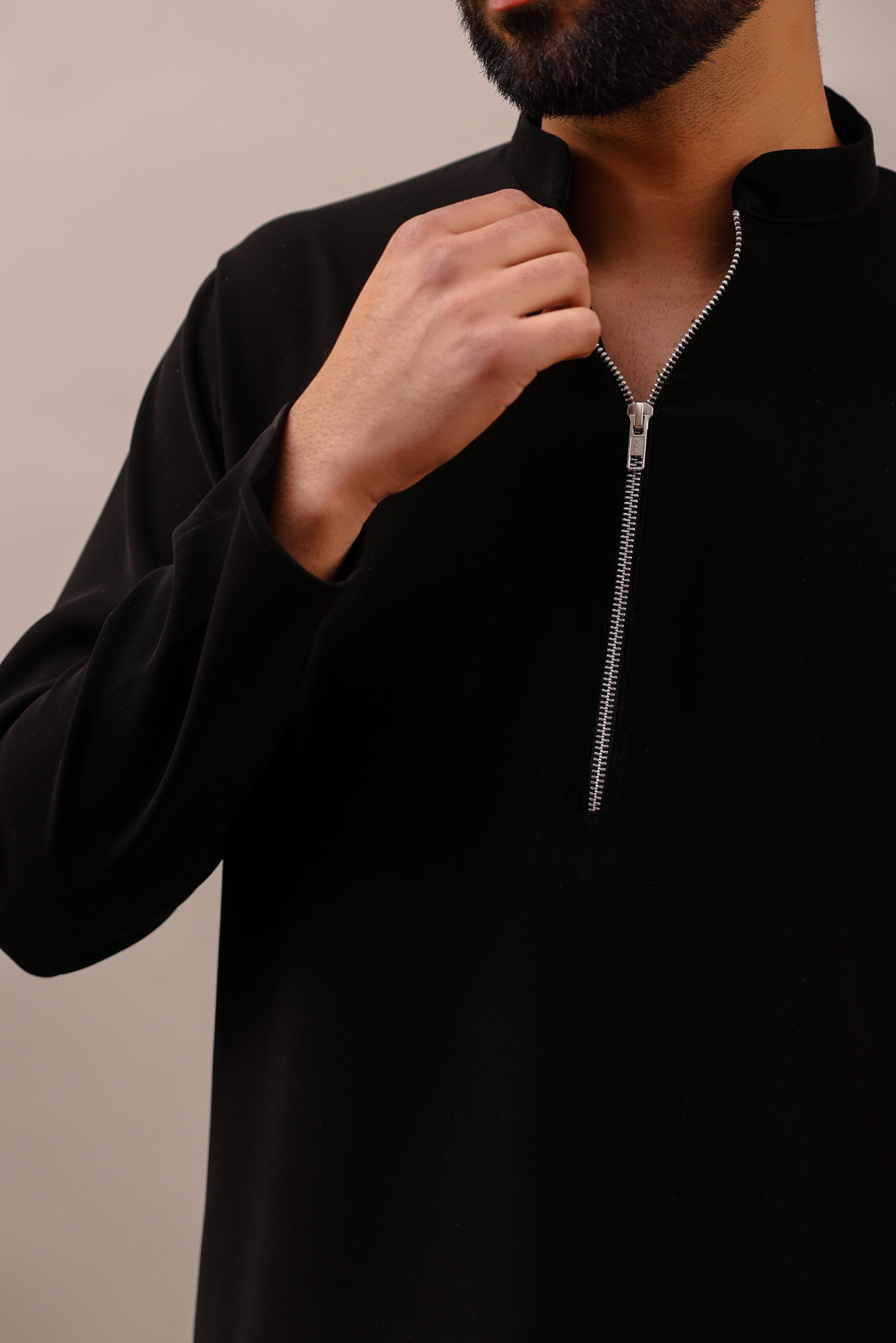 Zed Black Chained Kurta