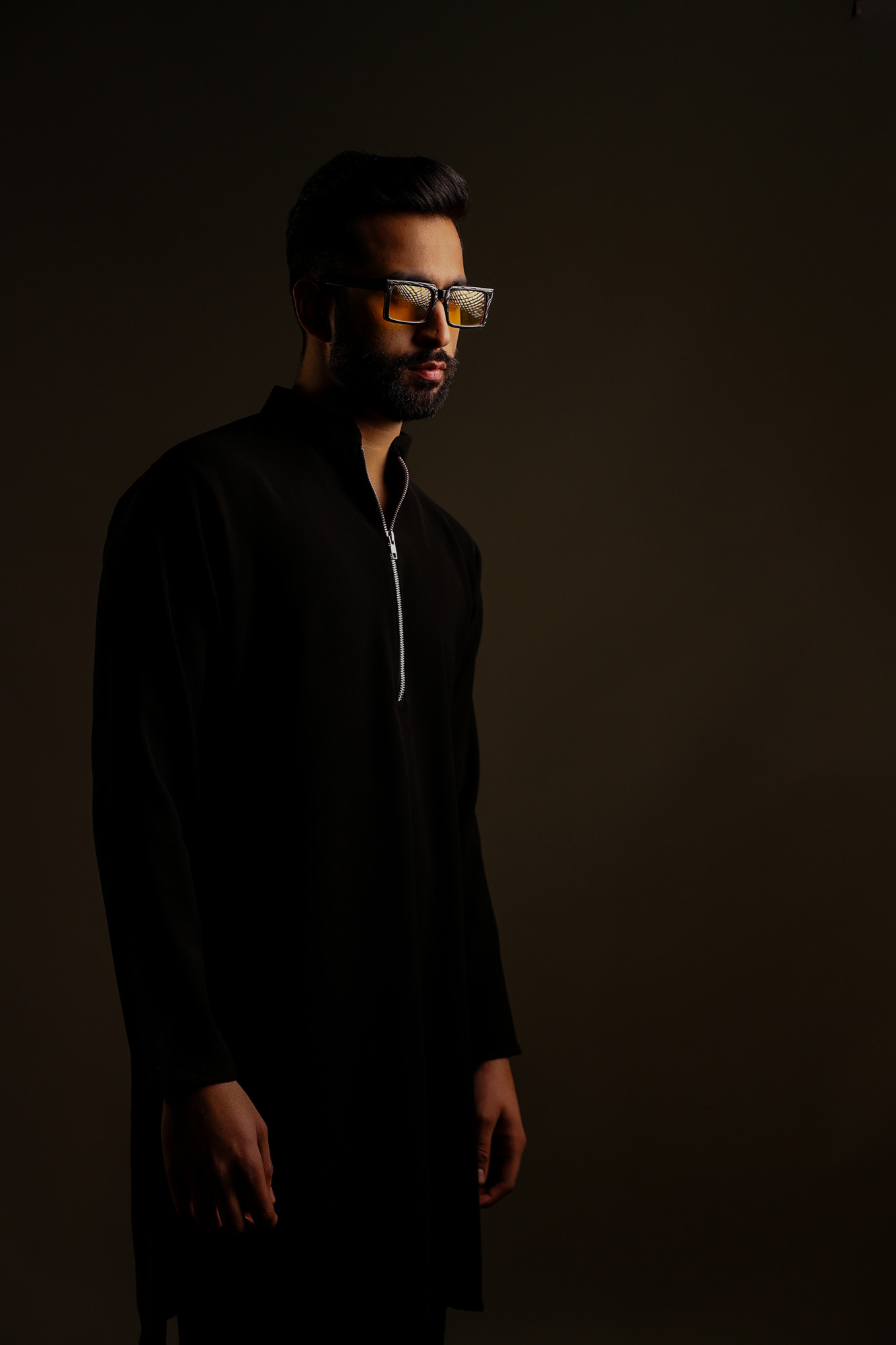 Zed Black Chained Kurta