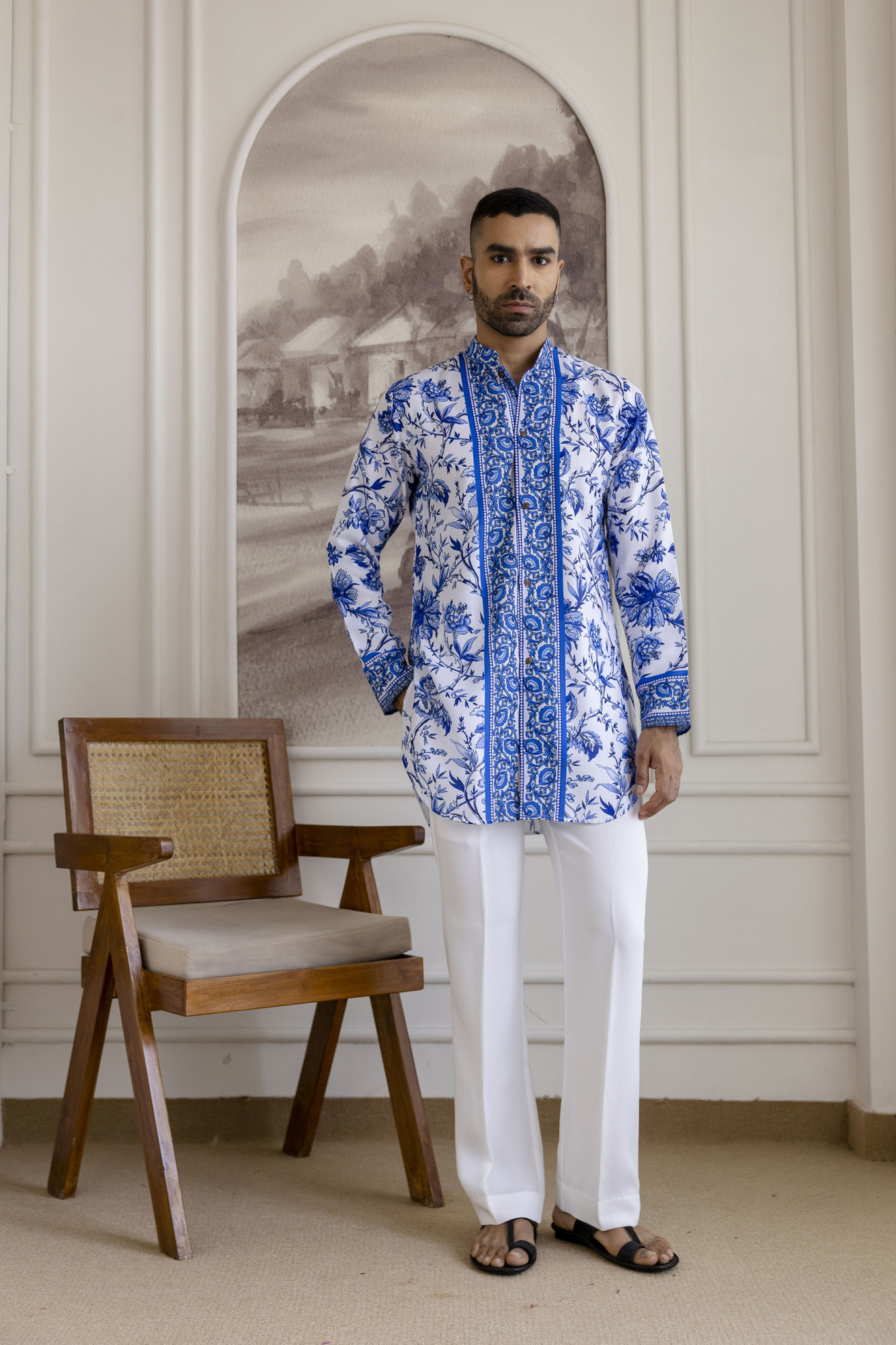 Blue Pottery Short Kurta