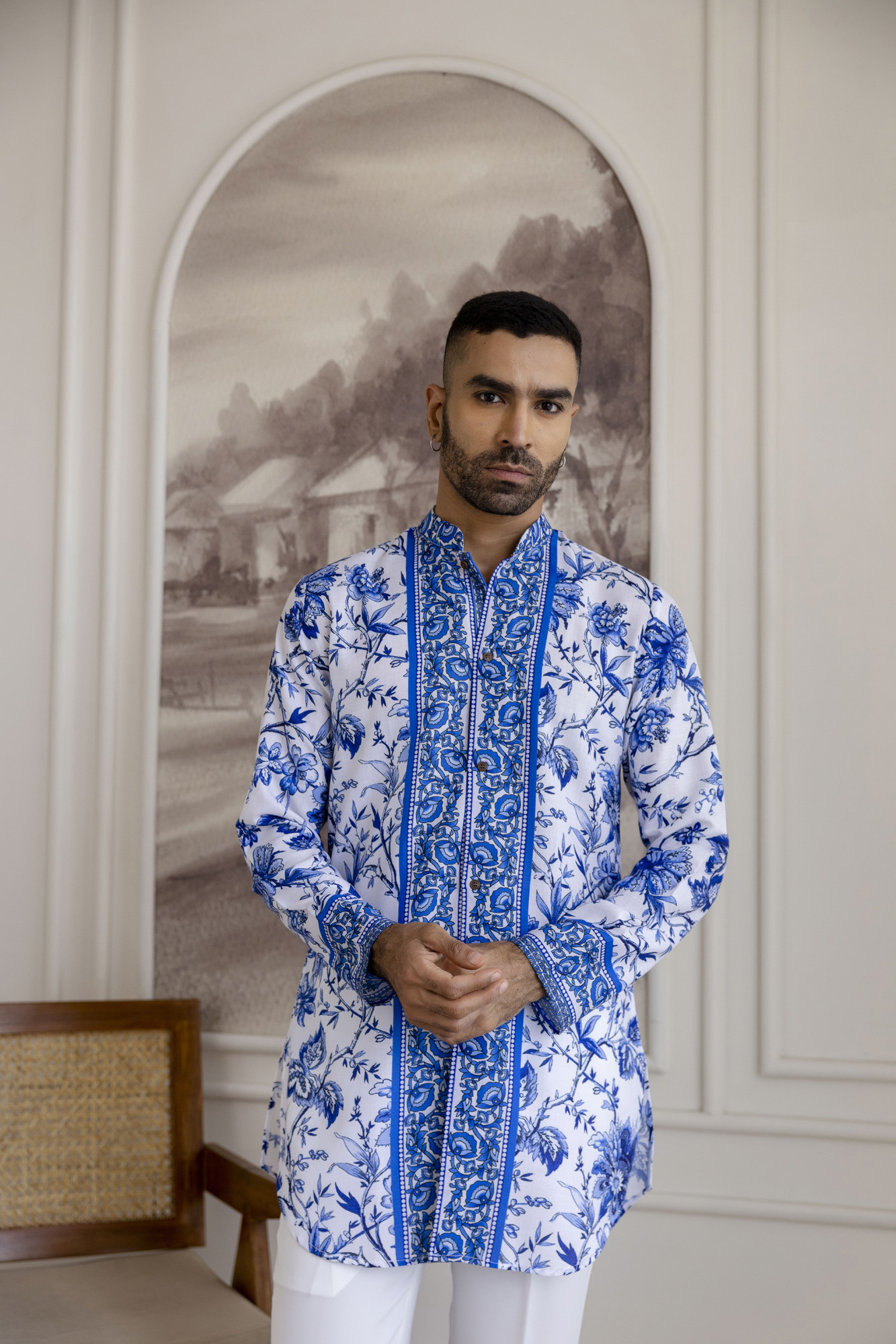 Blue Pottery Short Kurta