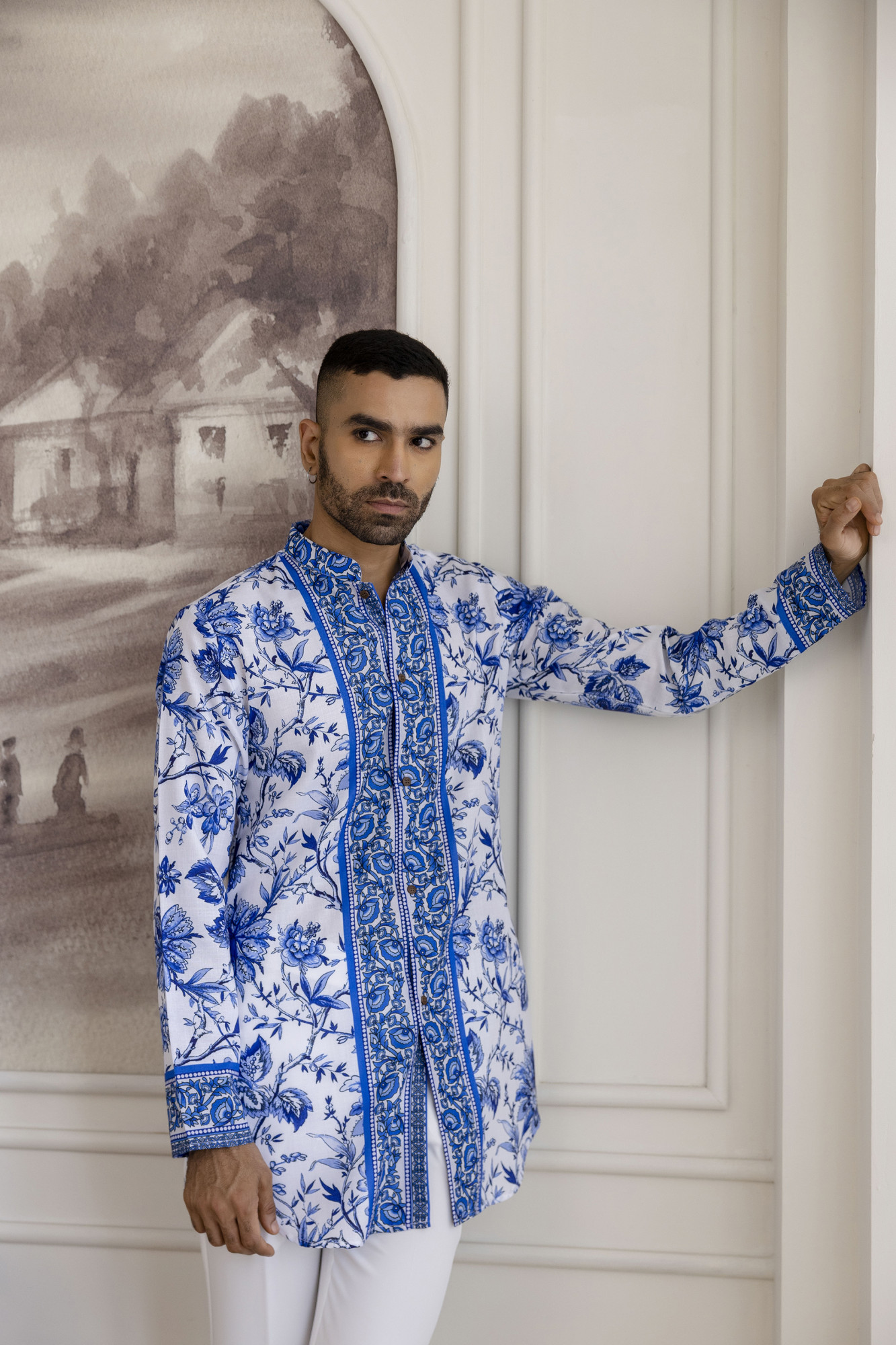 Blue Pottery Short Kurta