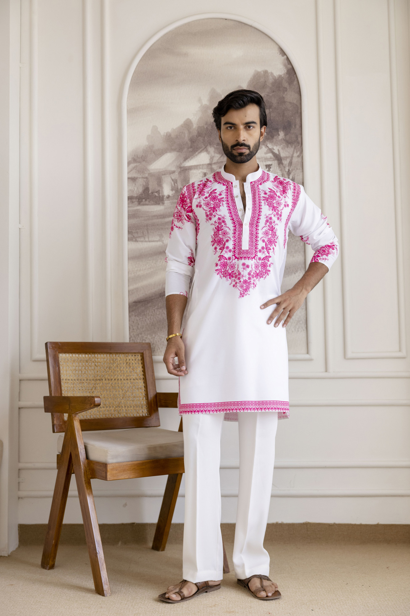 Neck Work Printed Kurta