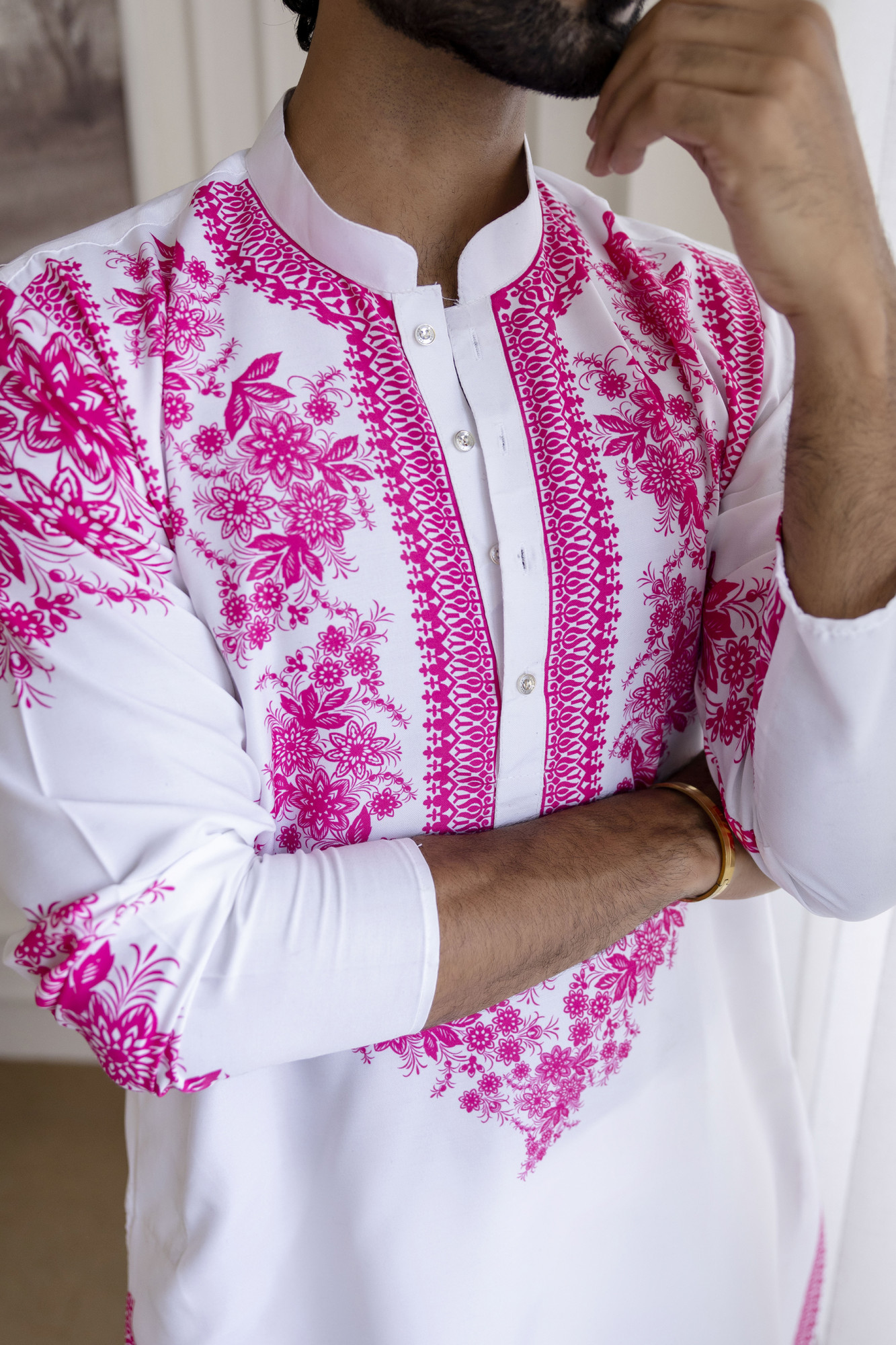 Neck Work Printed Kurta
