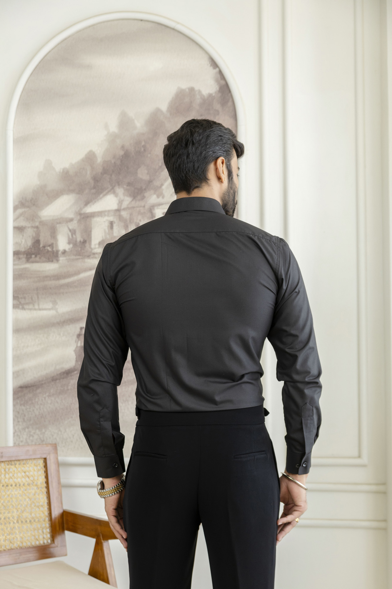 Hotfix Slim Fit Shirt In Black