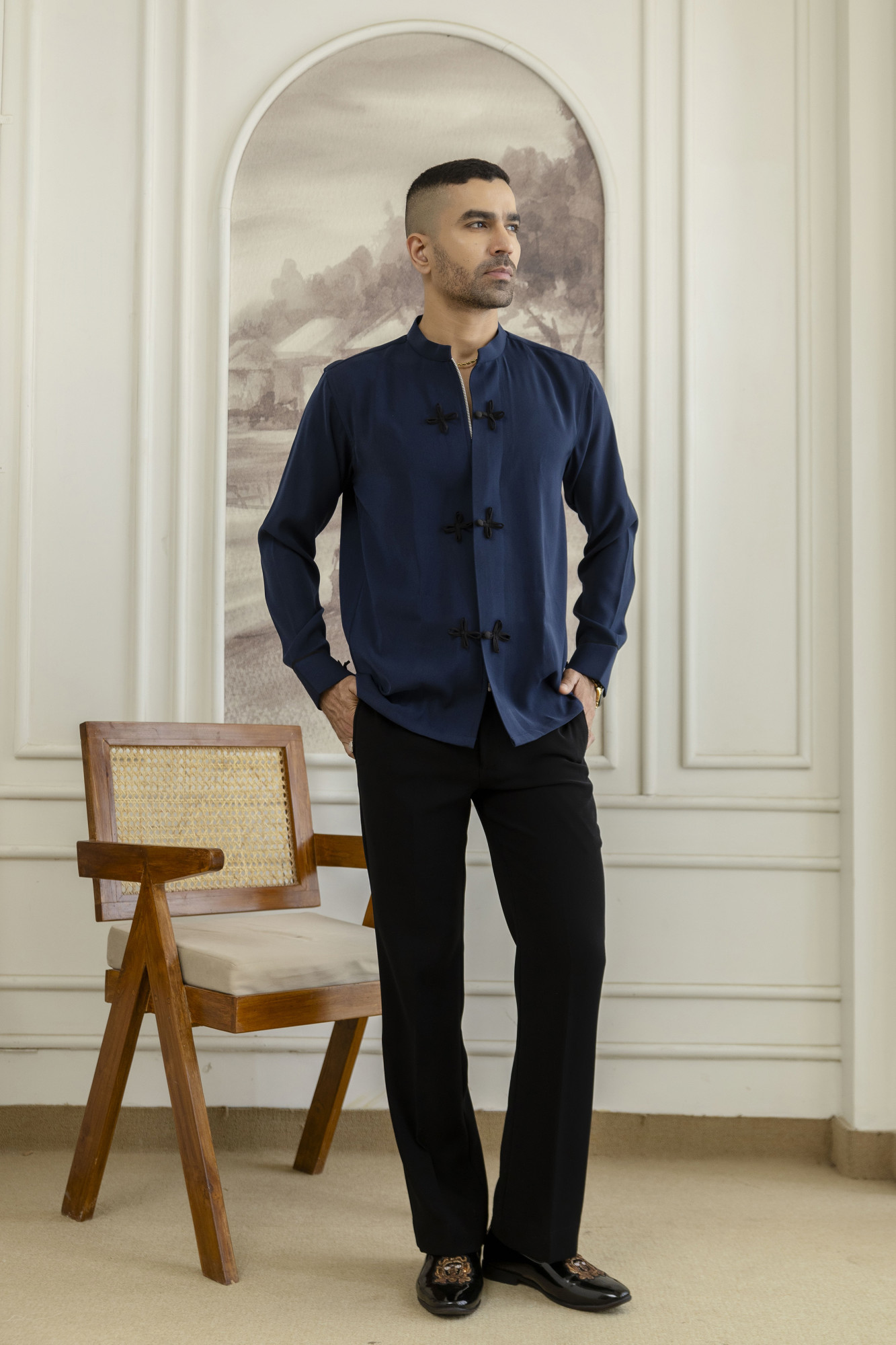 Loops Chained Shirt in Blue