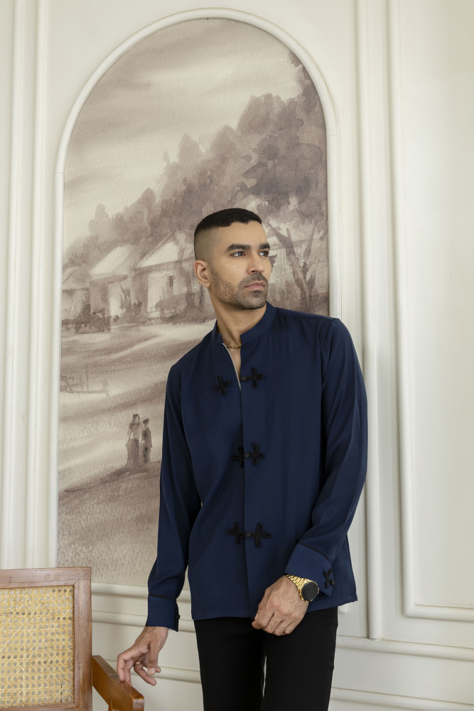 Image of Loops Chained Shirt in Blue