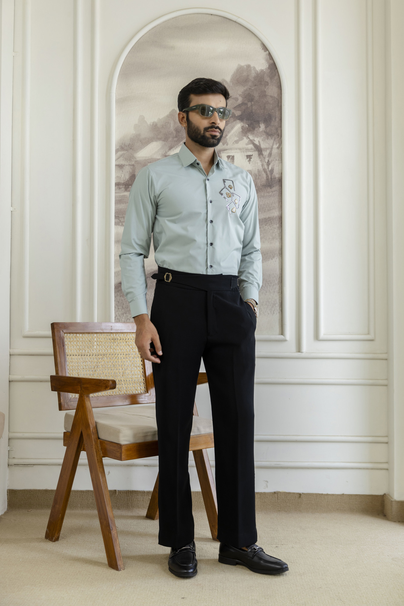 Ace Card Hotfix Slim Fit Shirt in Mint