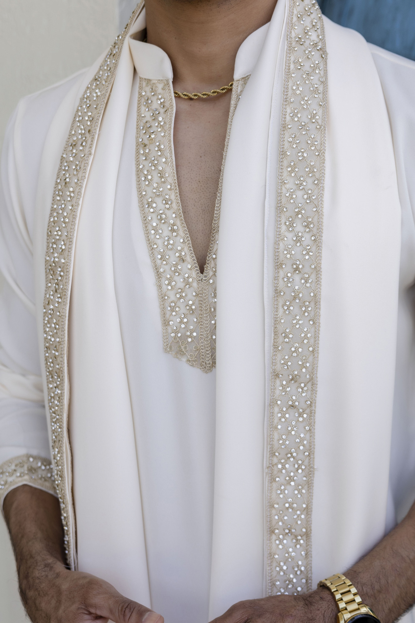 Laced Japanese Kurta With Dupatta In Off-White