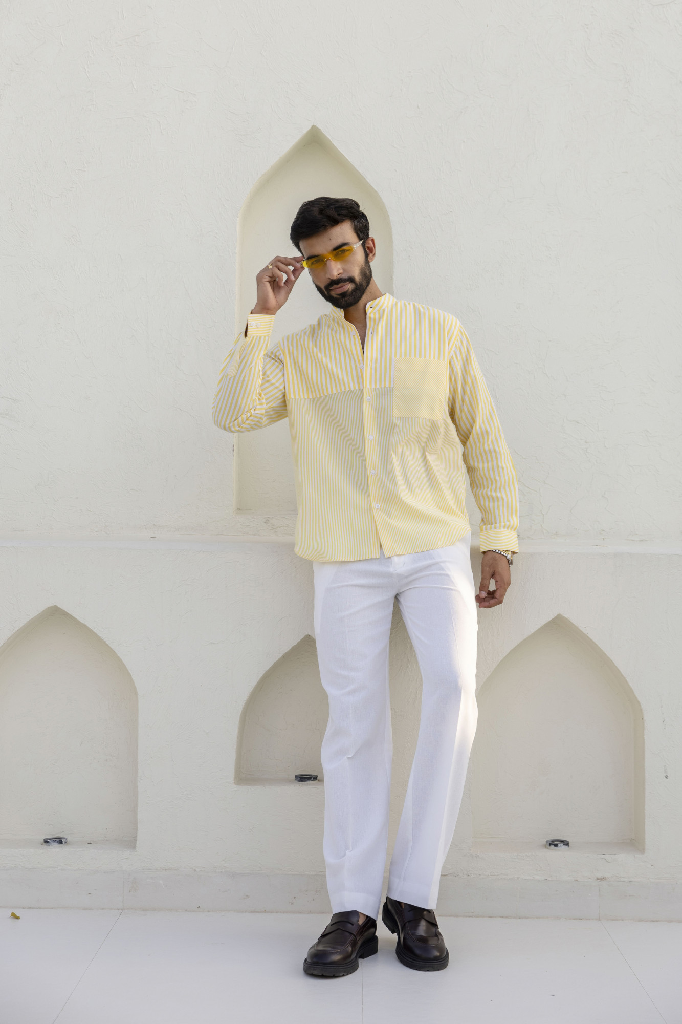 Striped Candy Shirt In Yellow