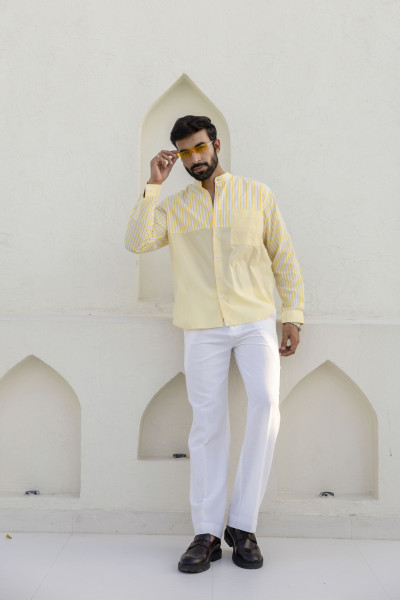 Striped Candy Shirt In Yellow