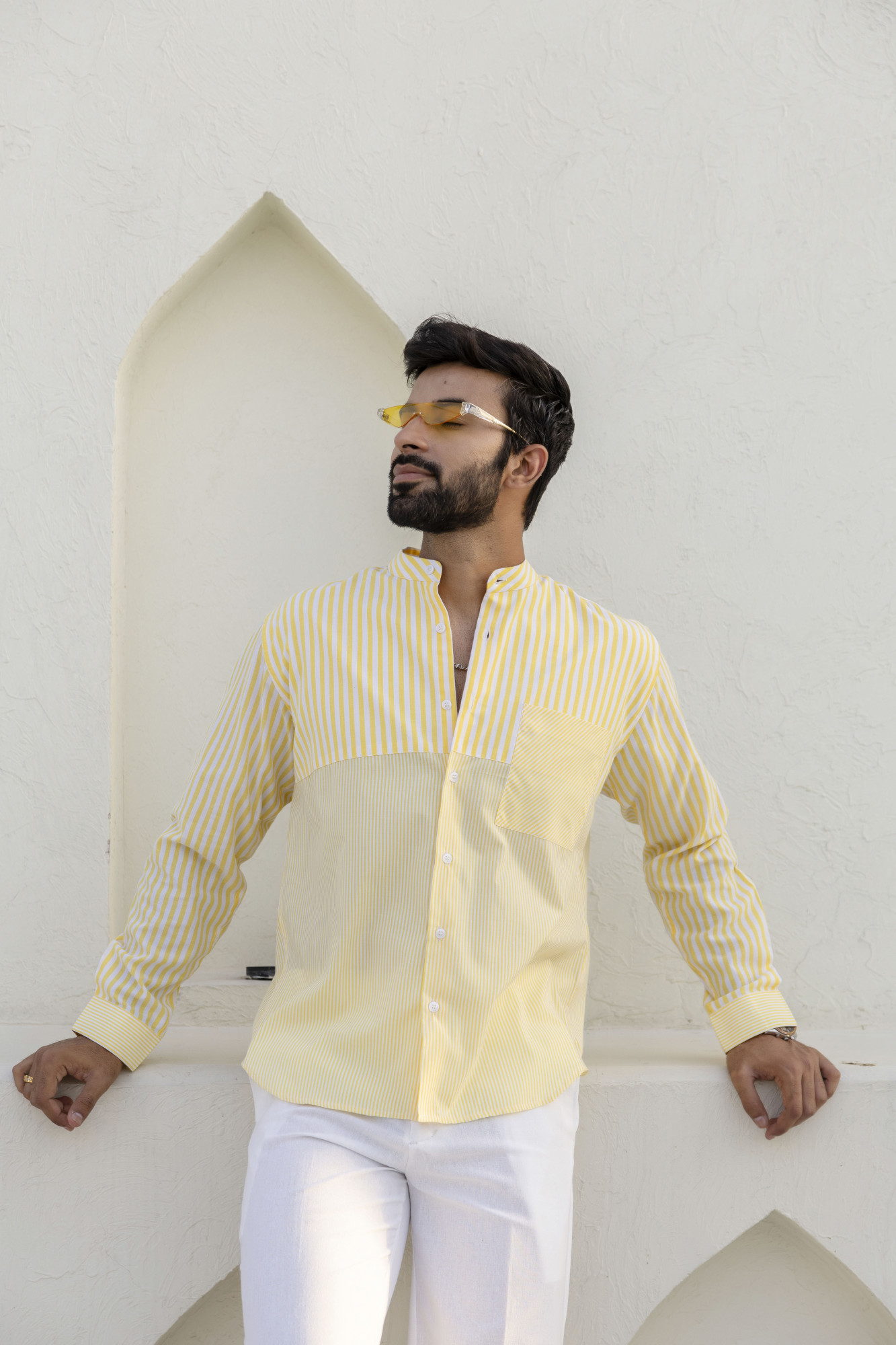 Striped Candy Shirt In Yellow