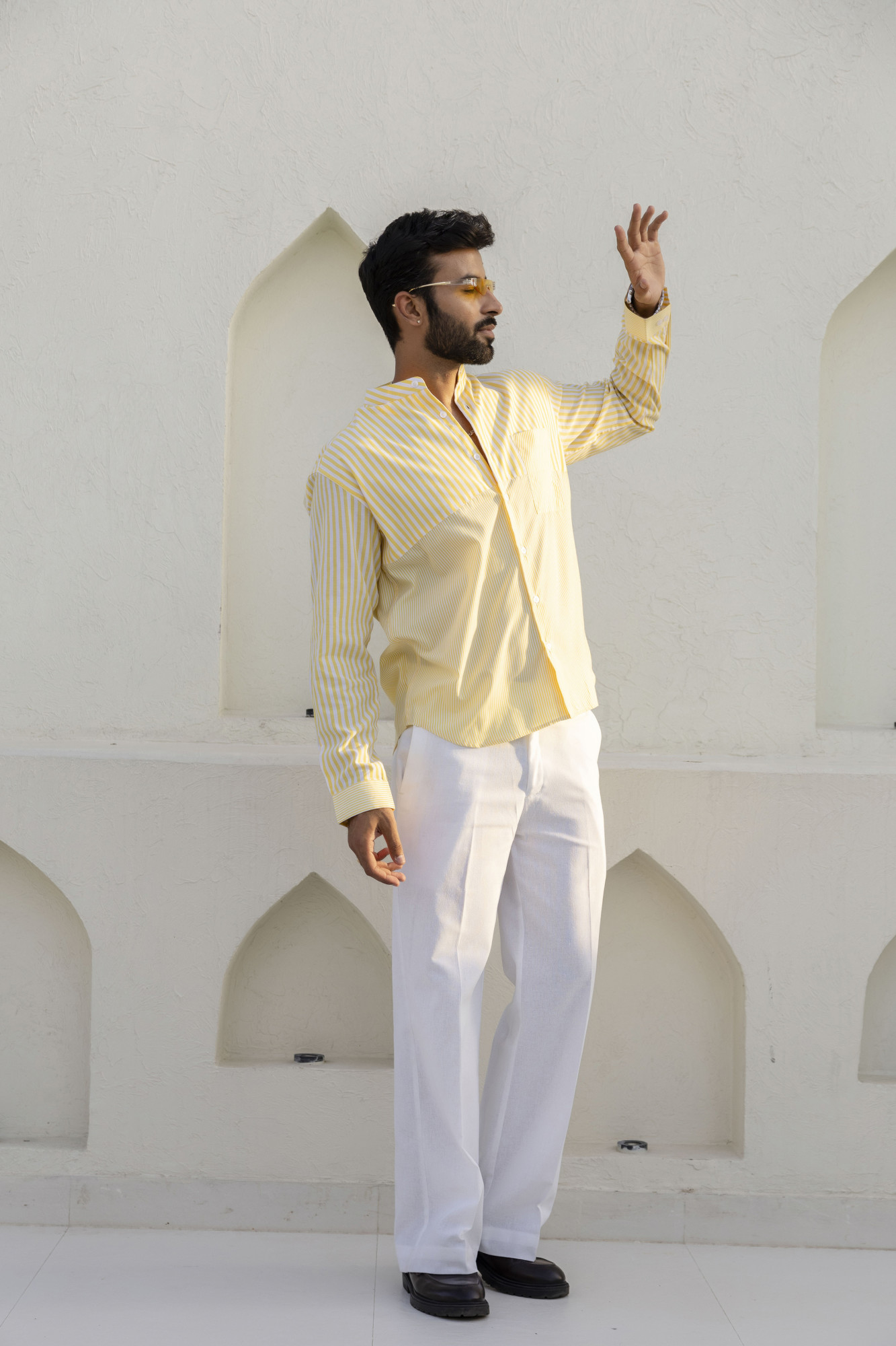 Striped Candy Shirt In Yellow