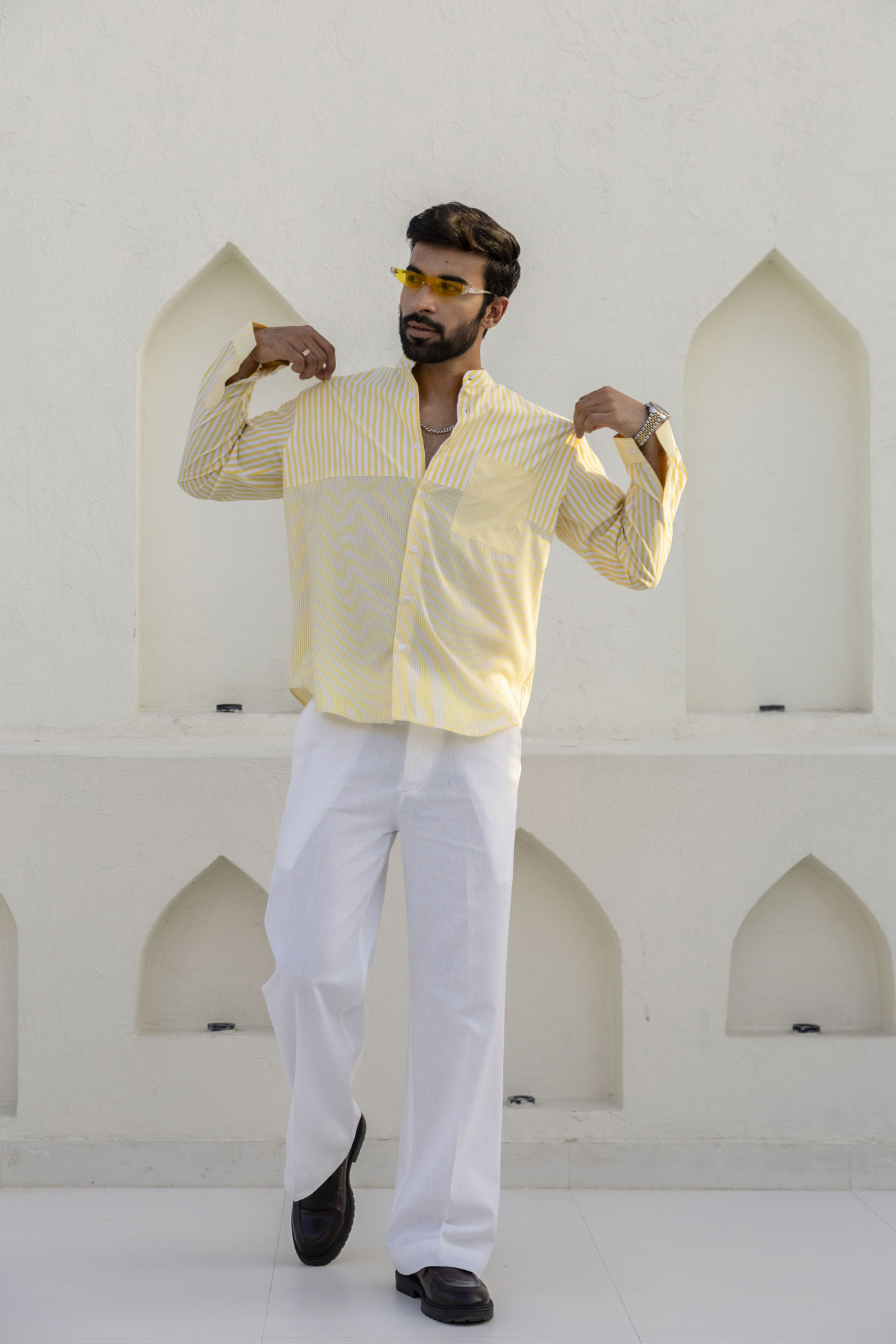 Striped Candy Shirt In Yellow