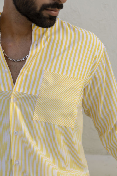 Striped Candy Shirt In Yellow
