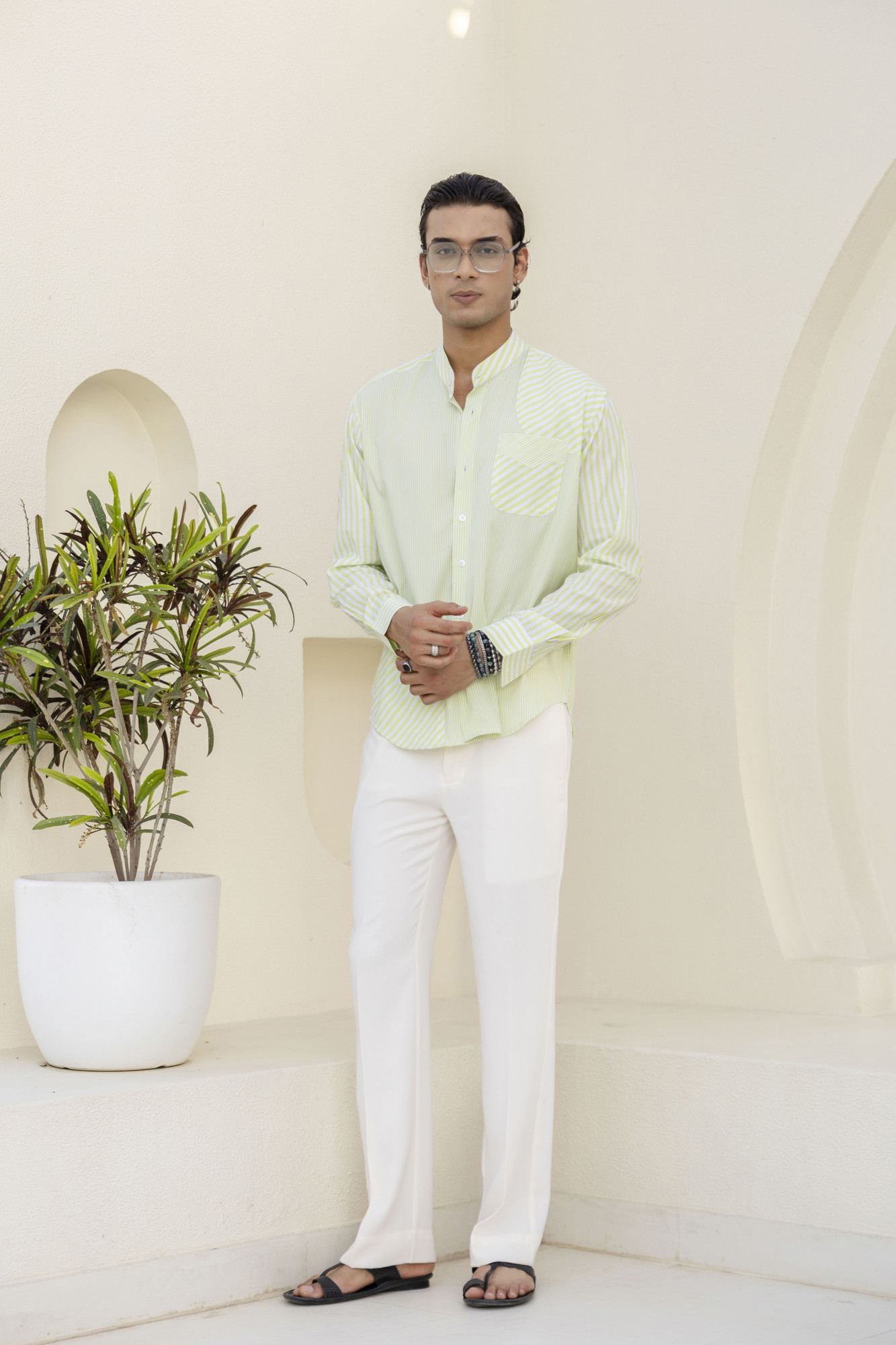 Striped Candy Shirt In Green