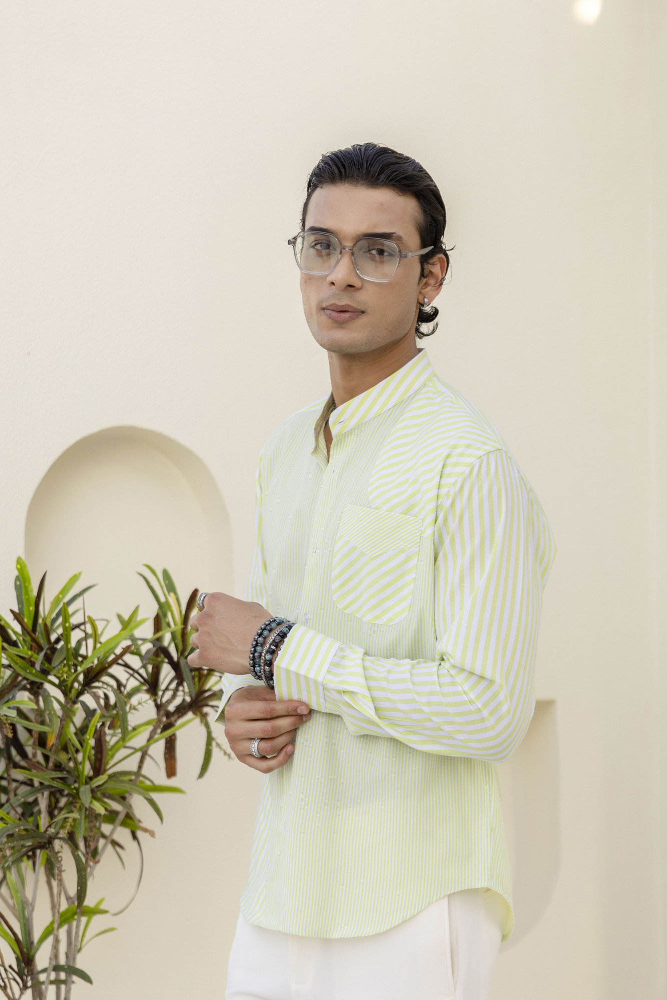 Striped Candy Shirt In Green