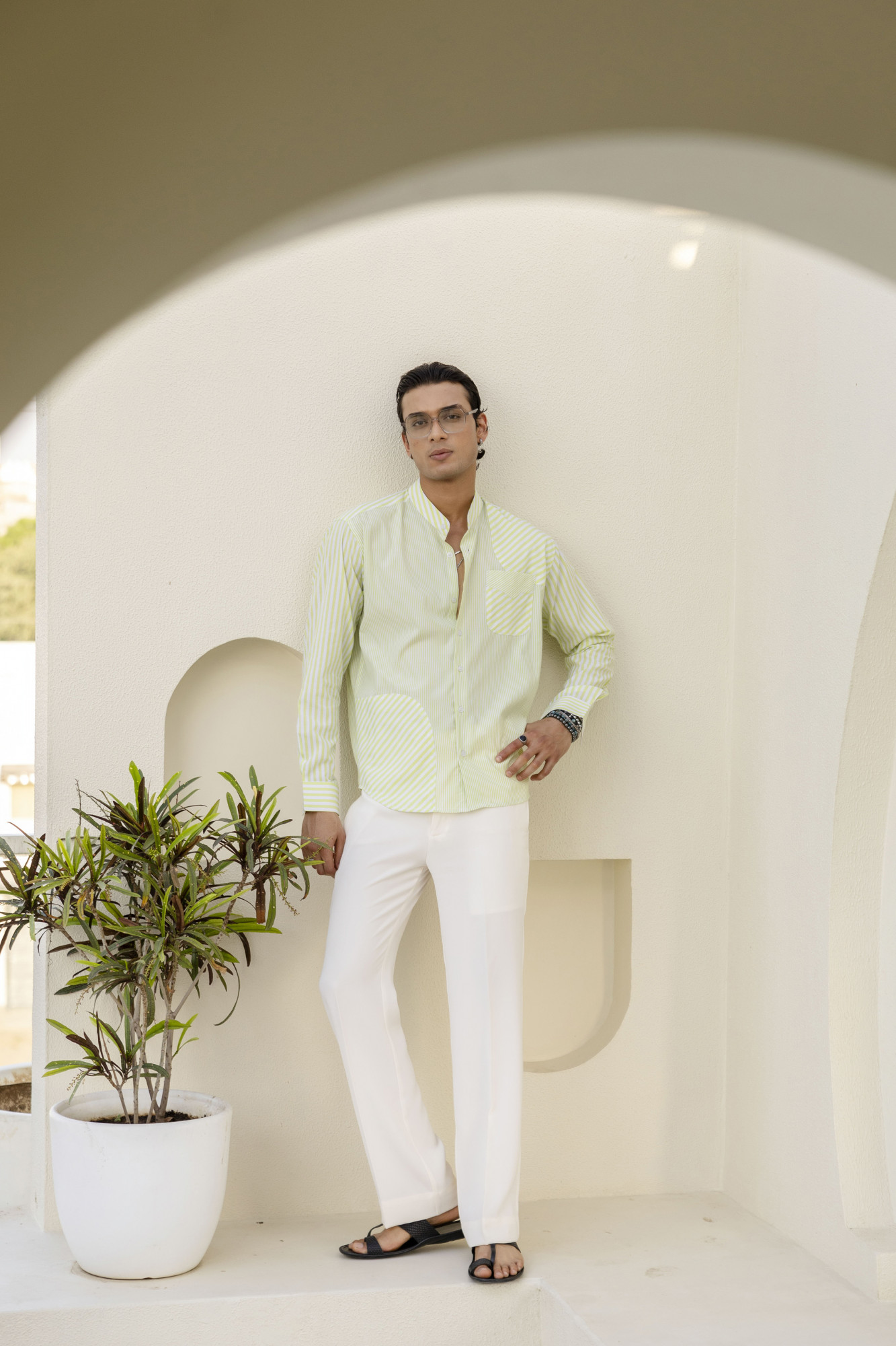 Striped Candy Shirt In Green