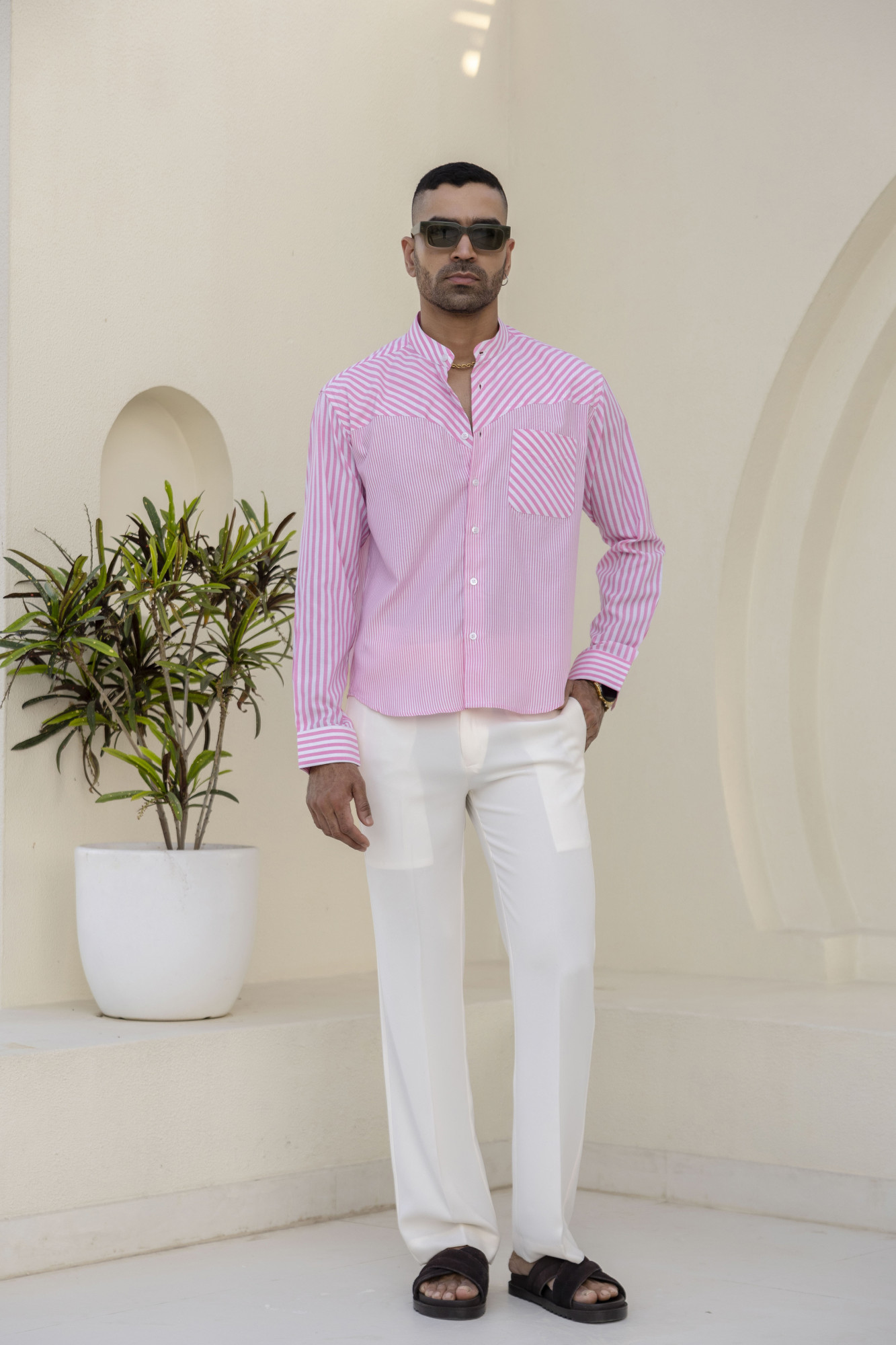 Striped Candy Shirt In Pink