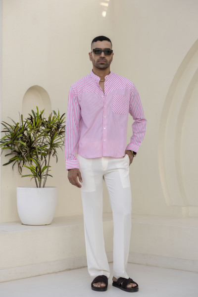 Striped Candy Shirt In Pink