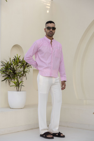 Striped Candy Shirt In Pink