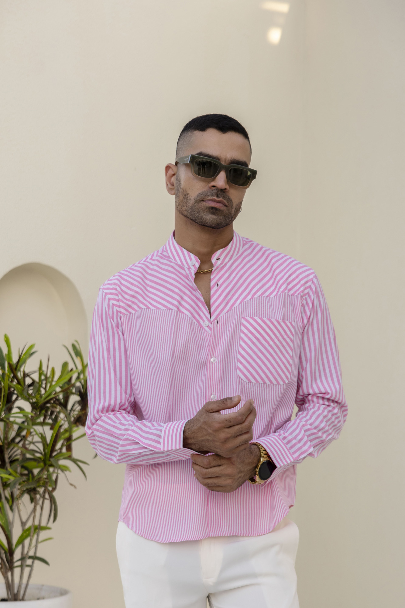 Striped Candy Shirt In Pink